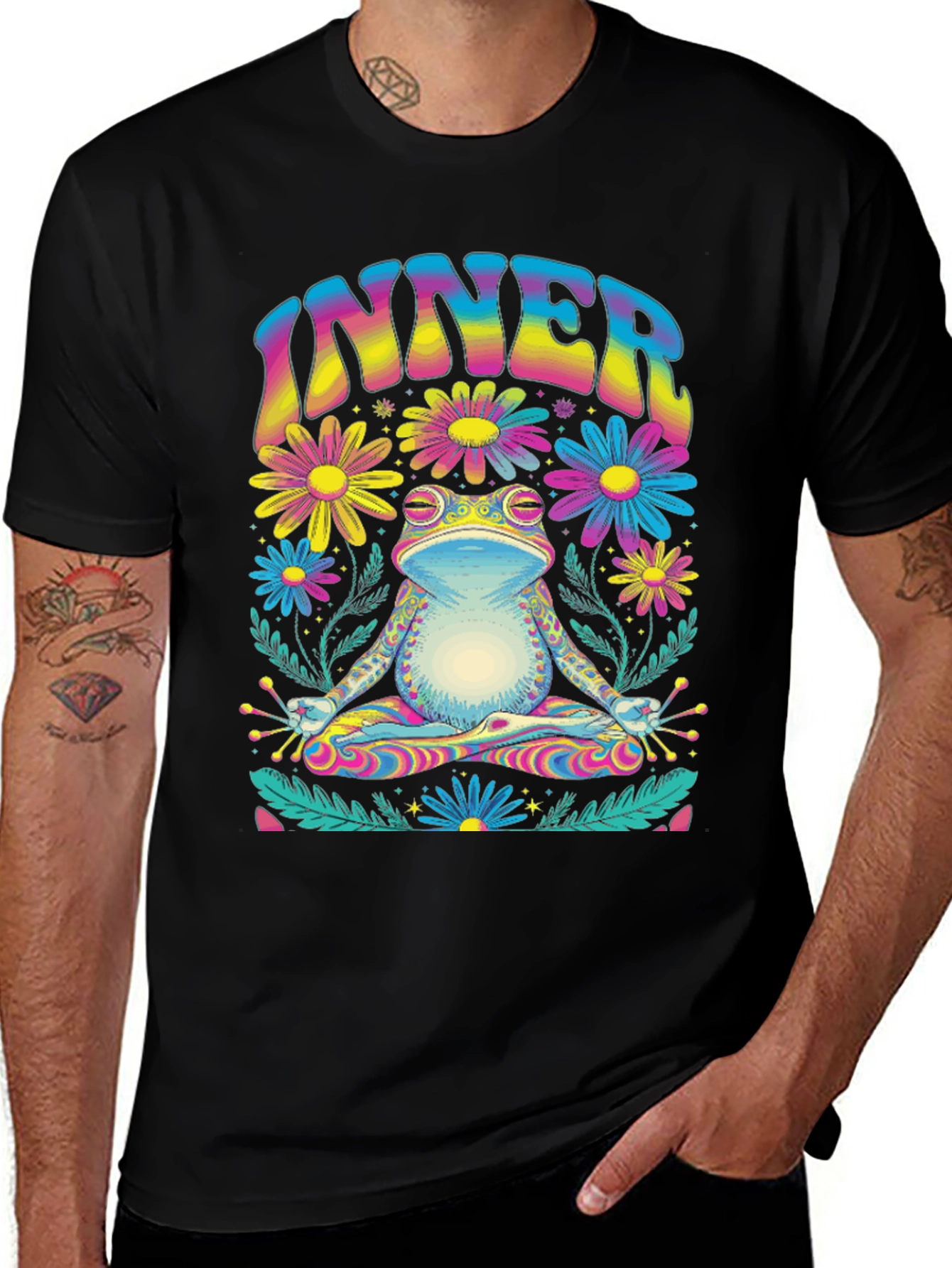 Variant 18 of Inner Peace Frog Graphic Tee