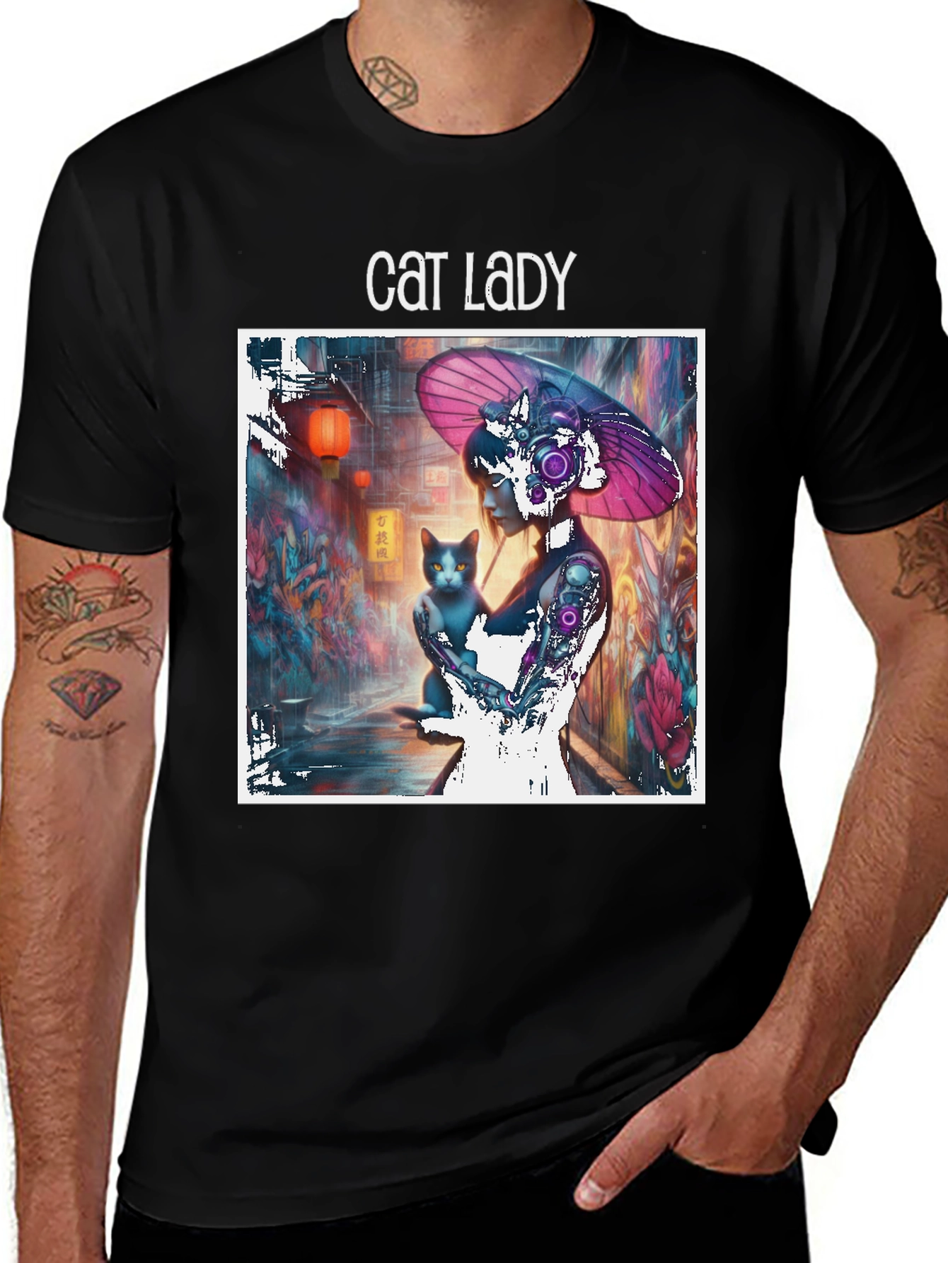 Variant 25 of Cat Lady Graphic T-Shirt