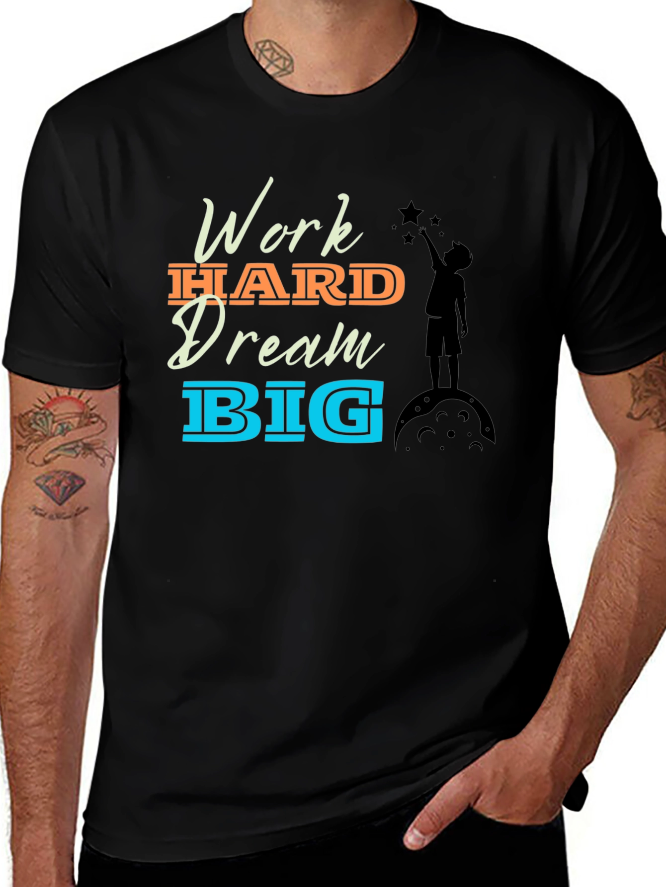 Variant 25 of Work Hard Dream Big Graphic Tee