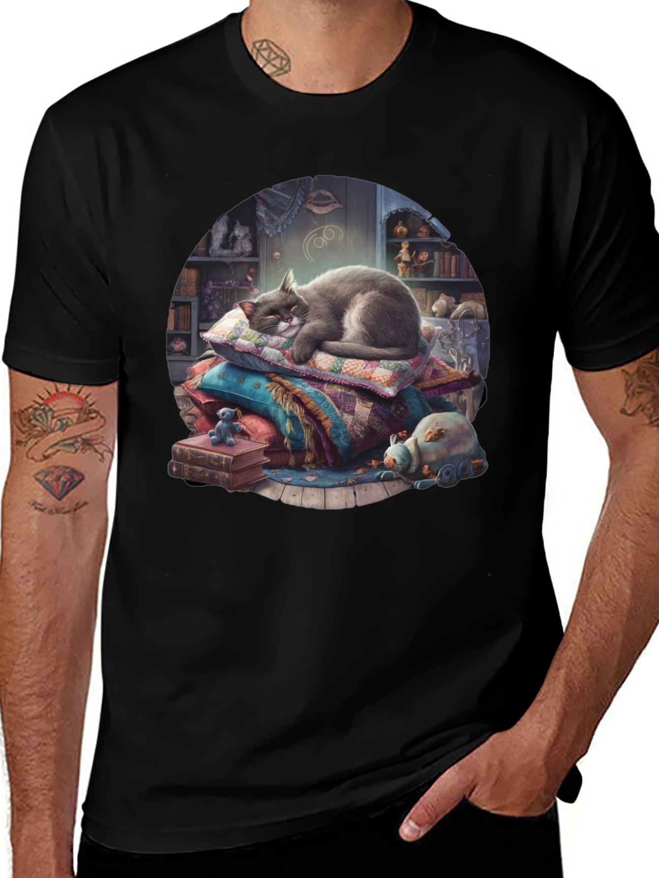 Variant 27 of Cozy Cat Nap T-Shirt