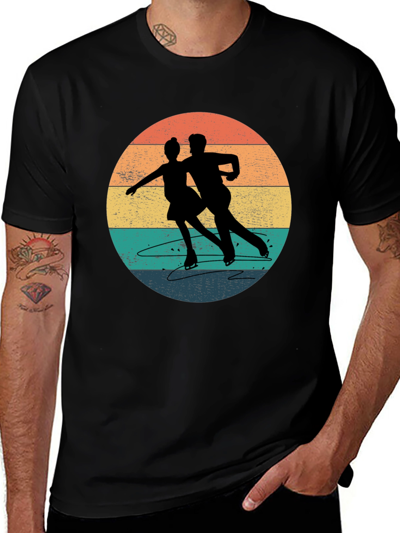 Variant 16 of Vintage Figure Skating T-Shirt - Retro Style
