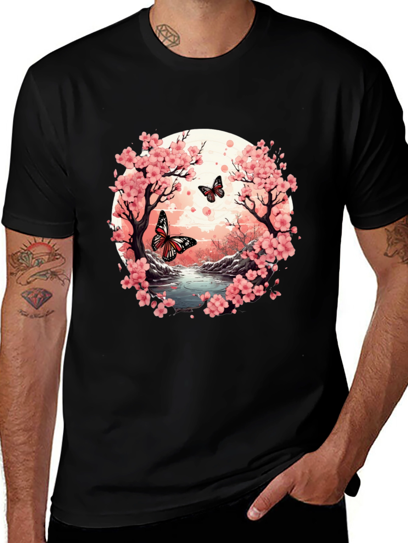 Variant 20 of Cherry Blossom Butterfly T-Shirt