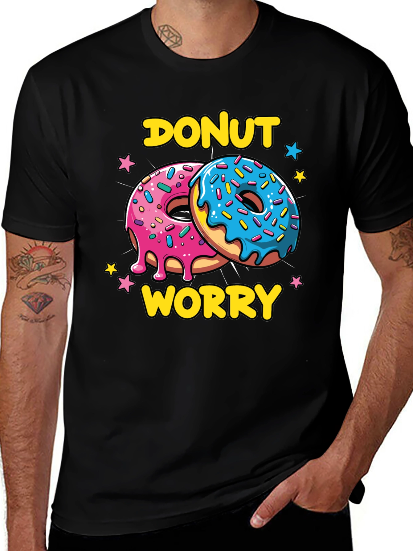 Variant 8 of Donut Worry Graphic Tee - Comfort and Style