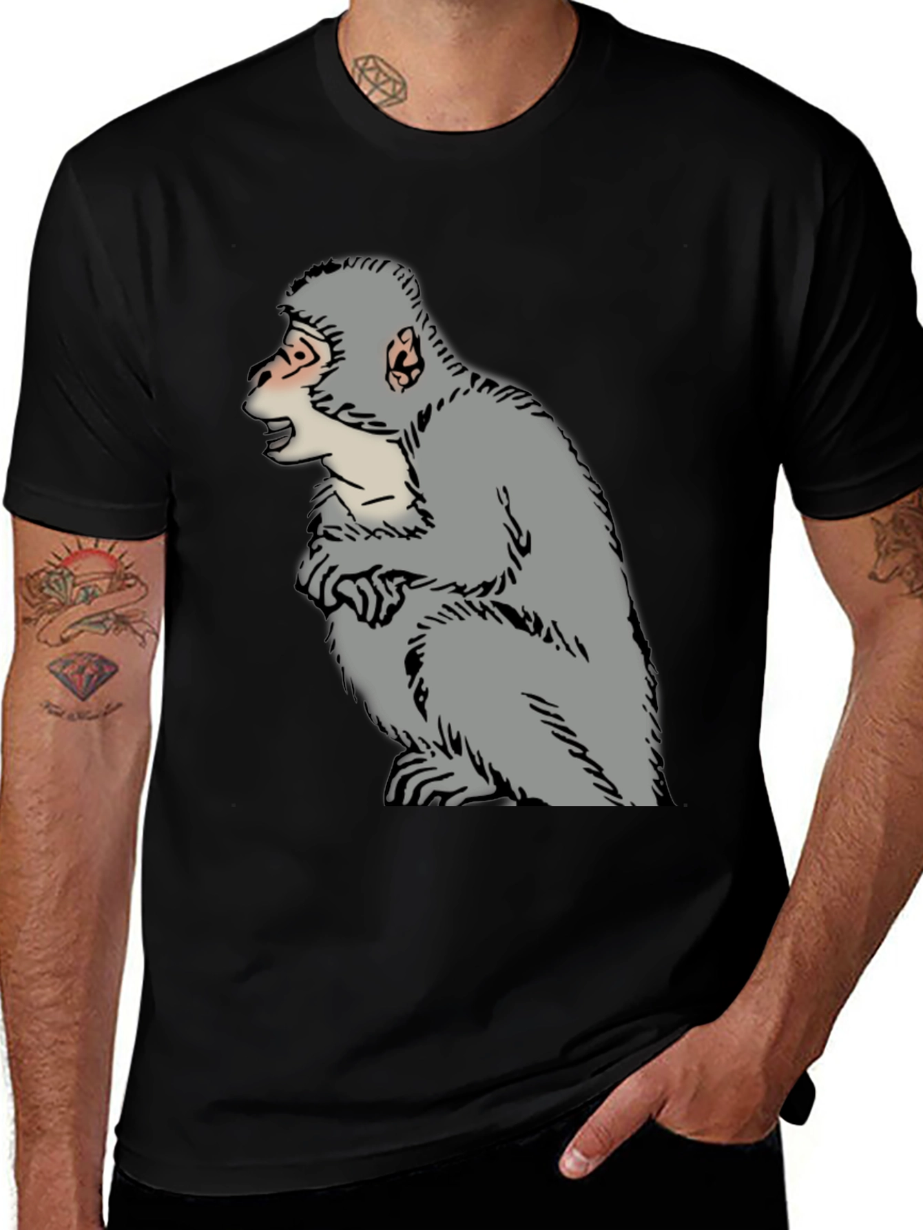 Variant 6 of Monkey Graphic Tee - Fun & Unique T-Shirt