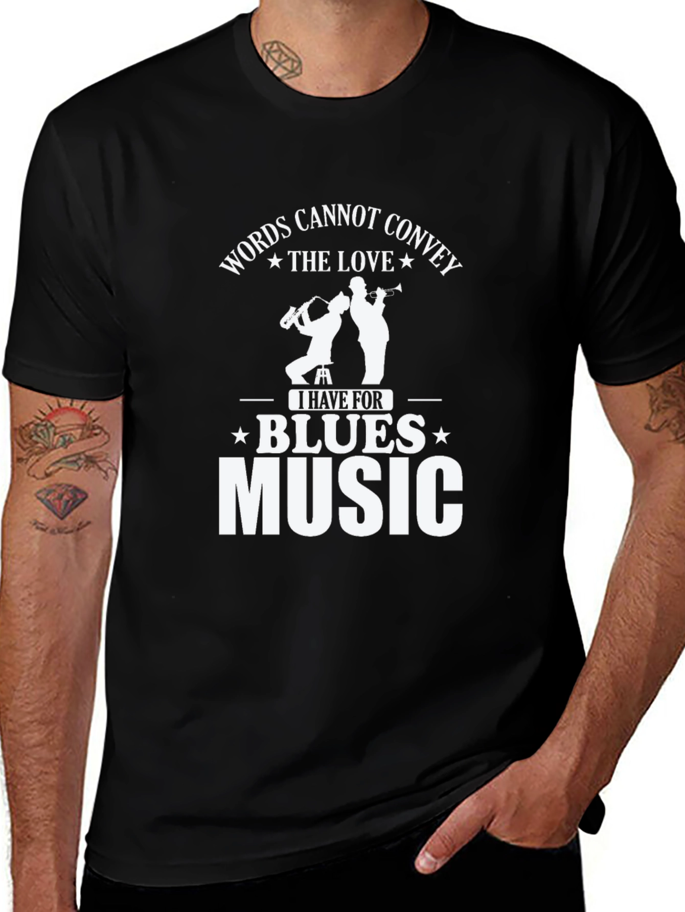 Variant 18 of Blues Music Lover T-Shirt - Words Cannot Convey the Love