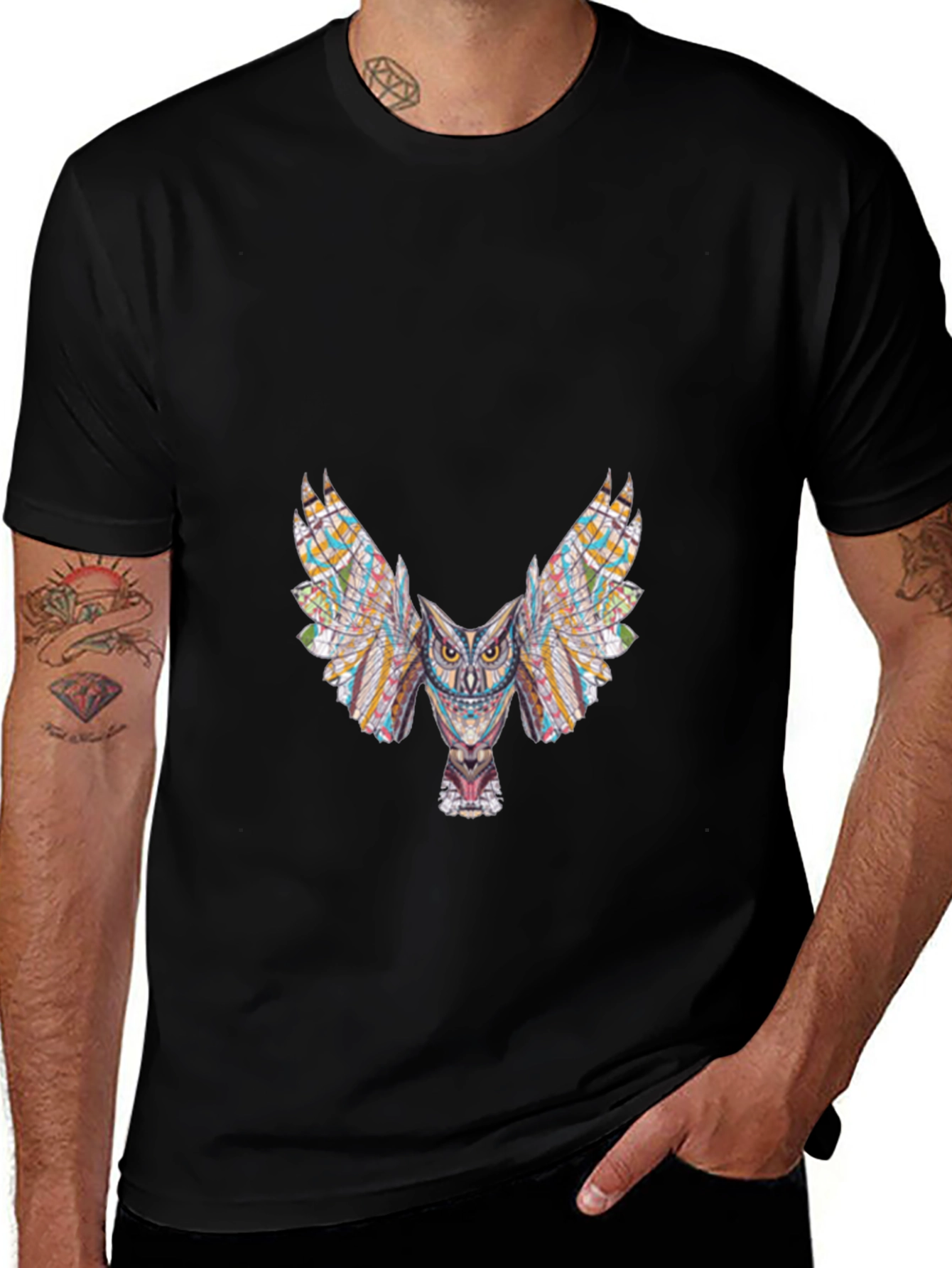 Owl Graphic T-Shirt - Stylish Bird Design