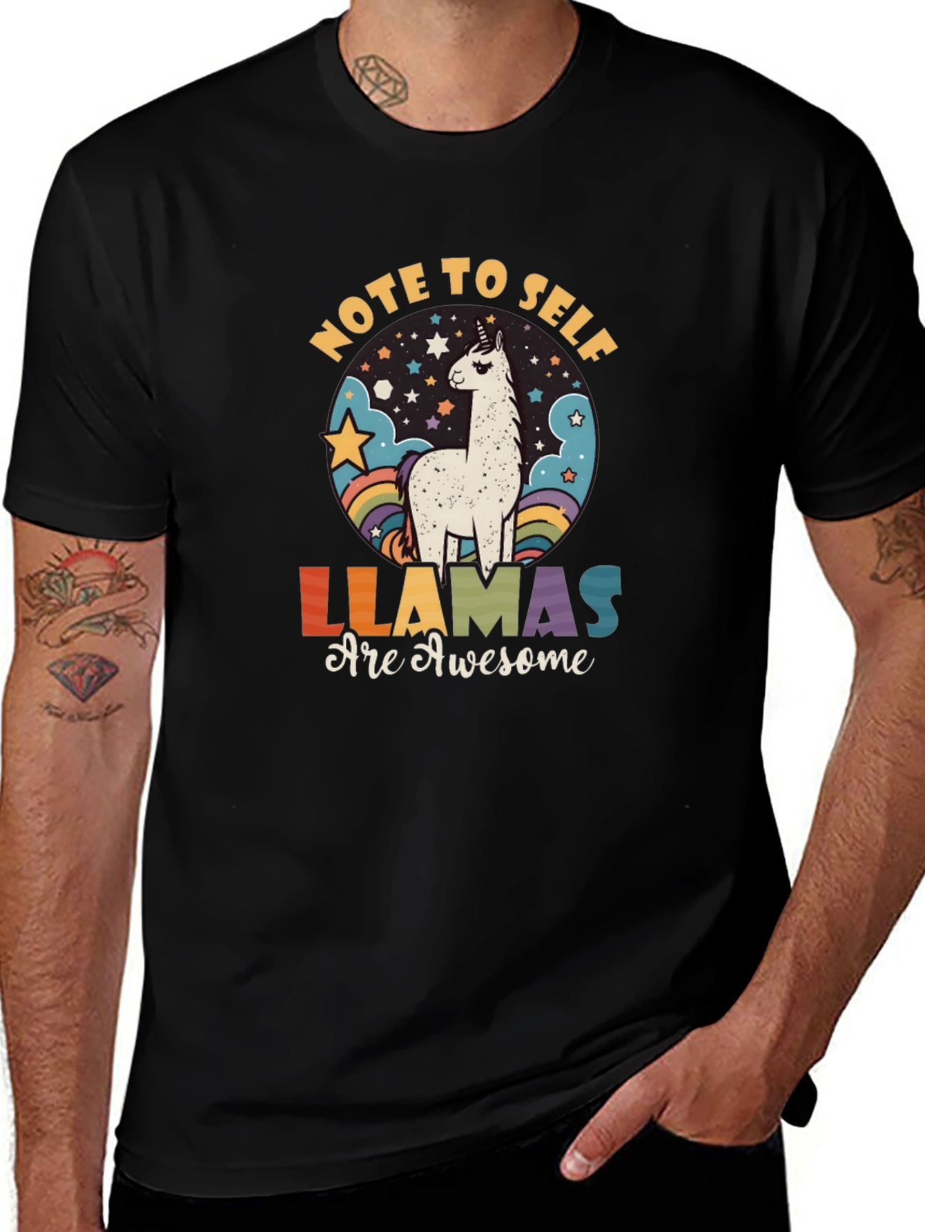 Variant 25 of Llama Lover Tee - Note to Self: Llamas Are Awesome