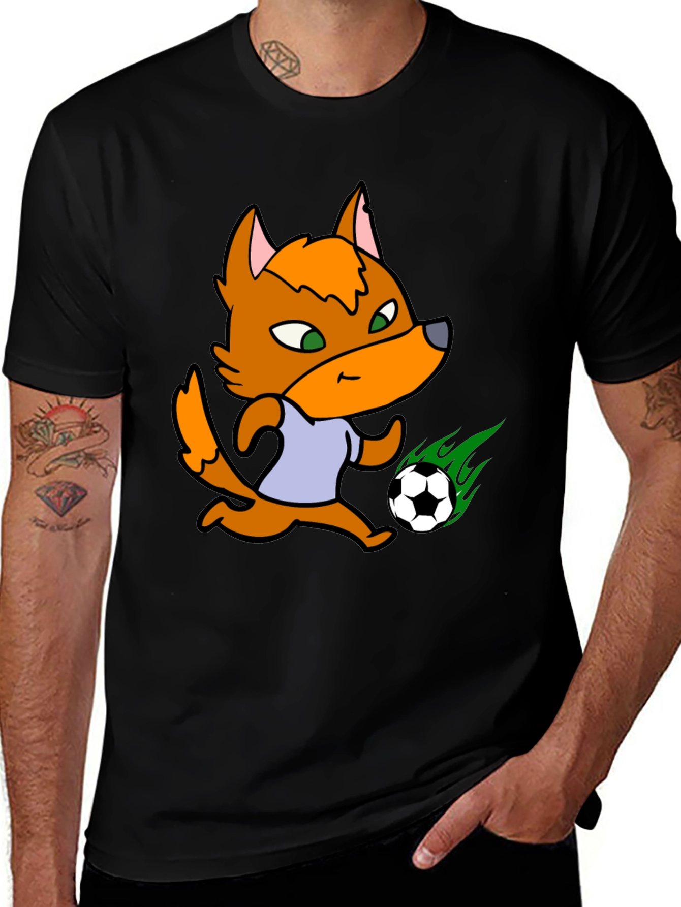 Variant 6 of Fox Soccer Player Graphic Tee