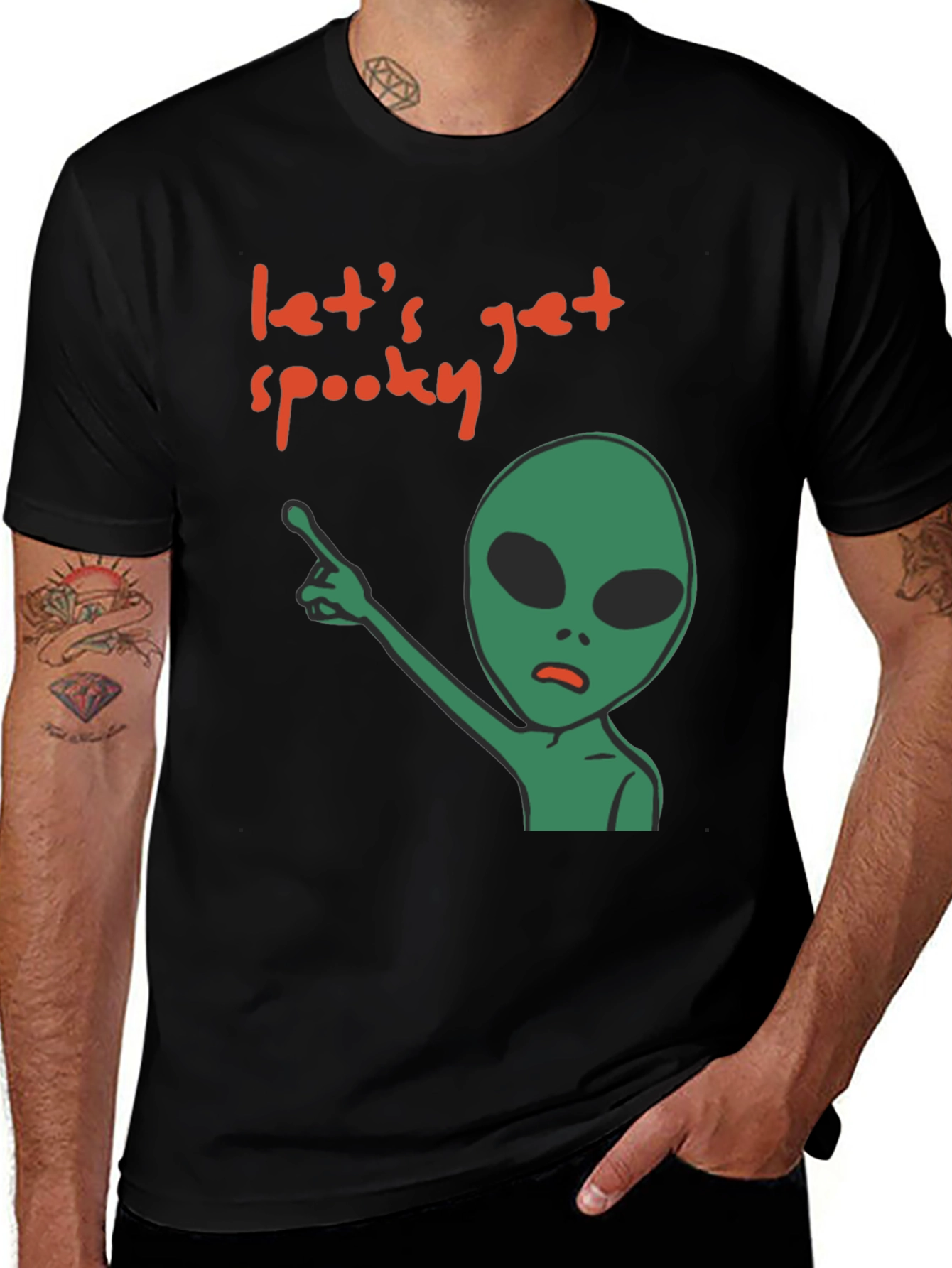 Variant 28 of Spooky Alien Graphic Tee