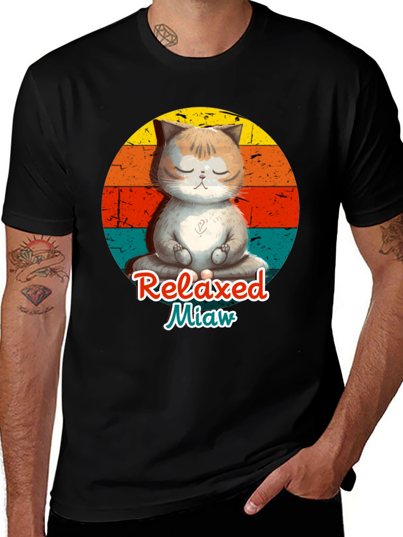 Variant 3 of Relaxed Miaw Black T-shirt