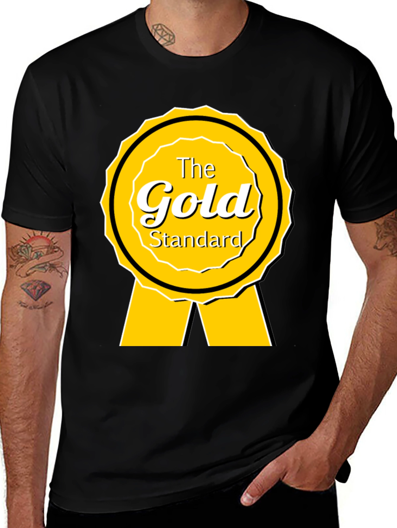 Variant 24 of The Gold Standard Graphic Tee - Premium Black T-Shirt