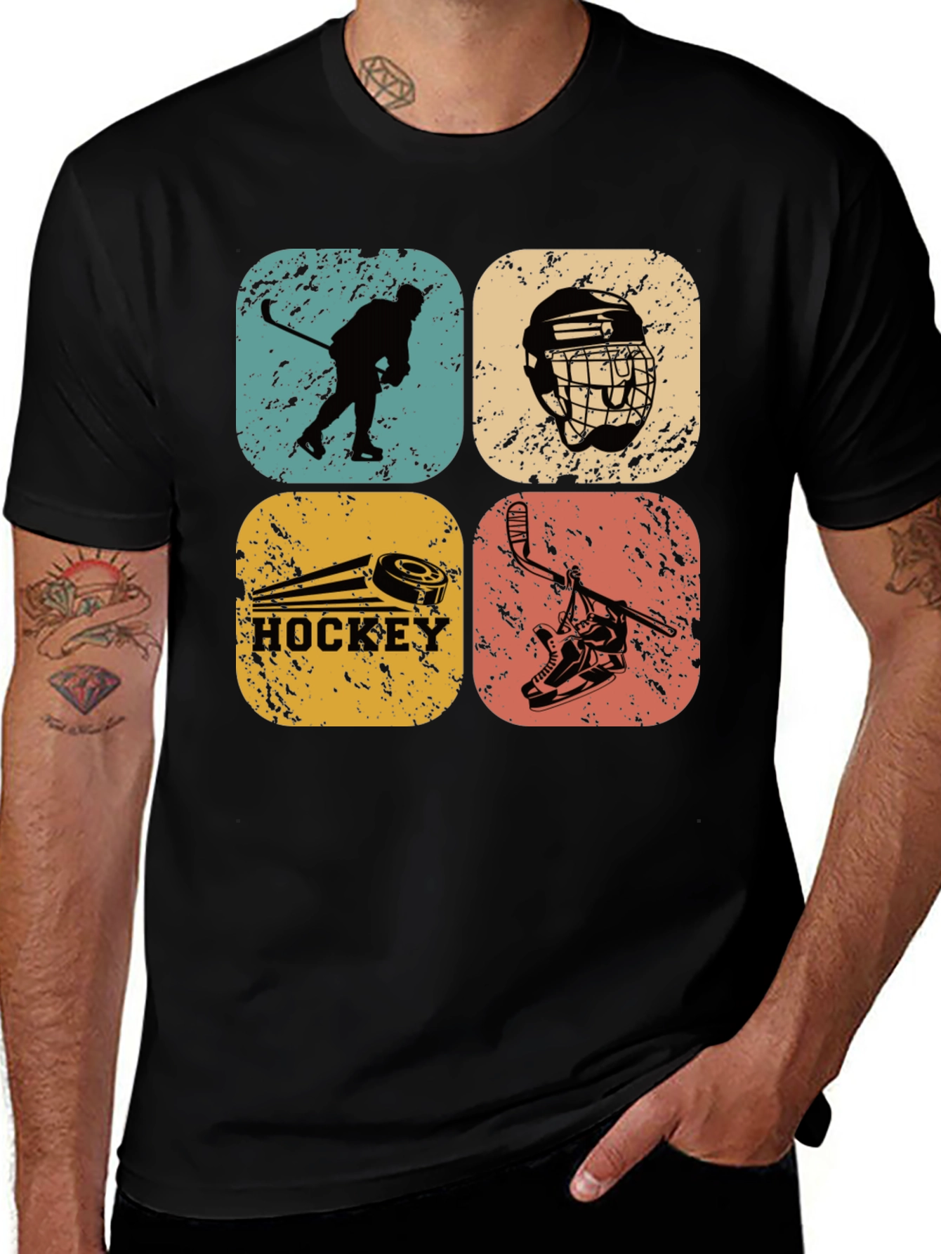 Variant 10 of Vintage Hockey Graphic Tee - Retro Style