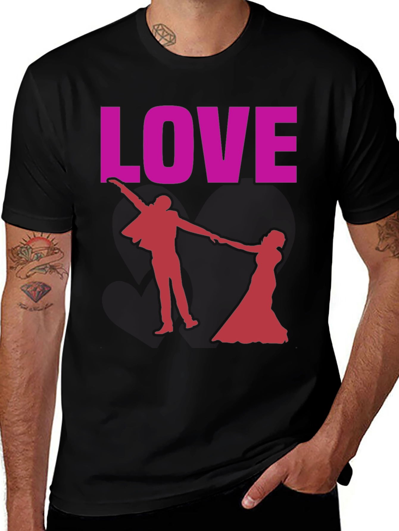 Variant 10 of Love Dancing Couple Graphic Tee - Valentine's Day Gift