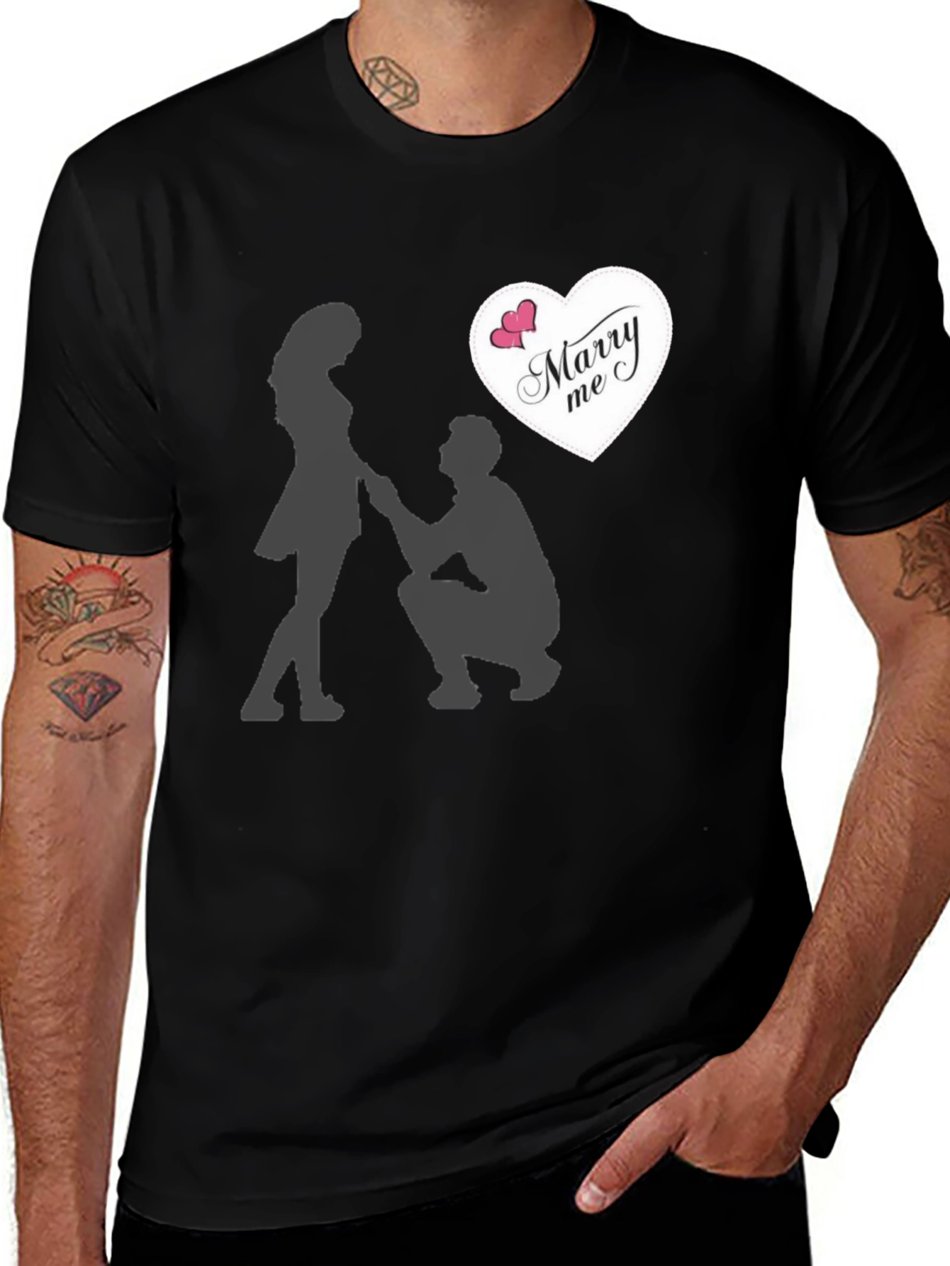 Variant 8 of Romantic Proposal Graphic T-Shirt