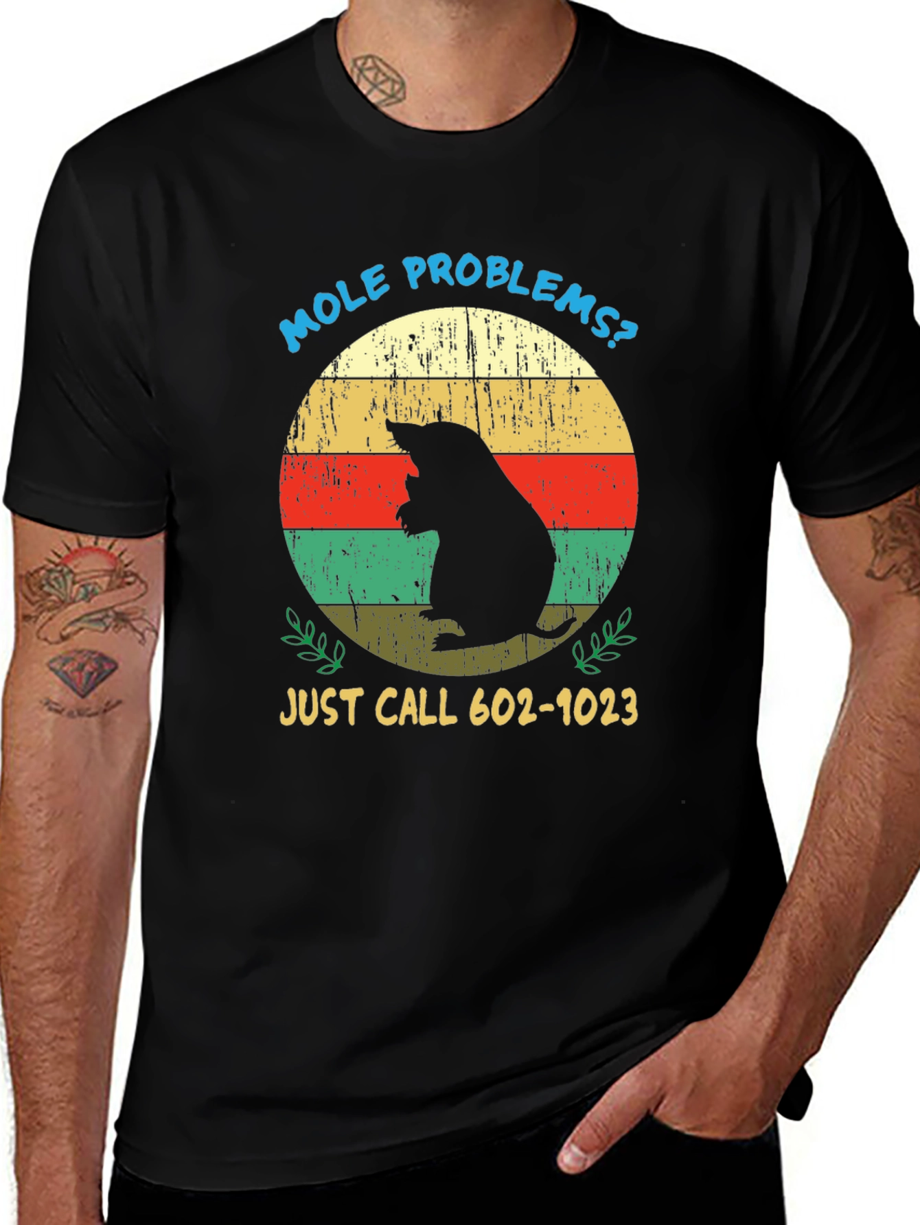 Variant 23 of Mole Problems T-Shirt - Call 602-1023