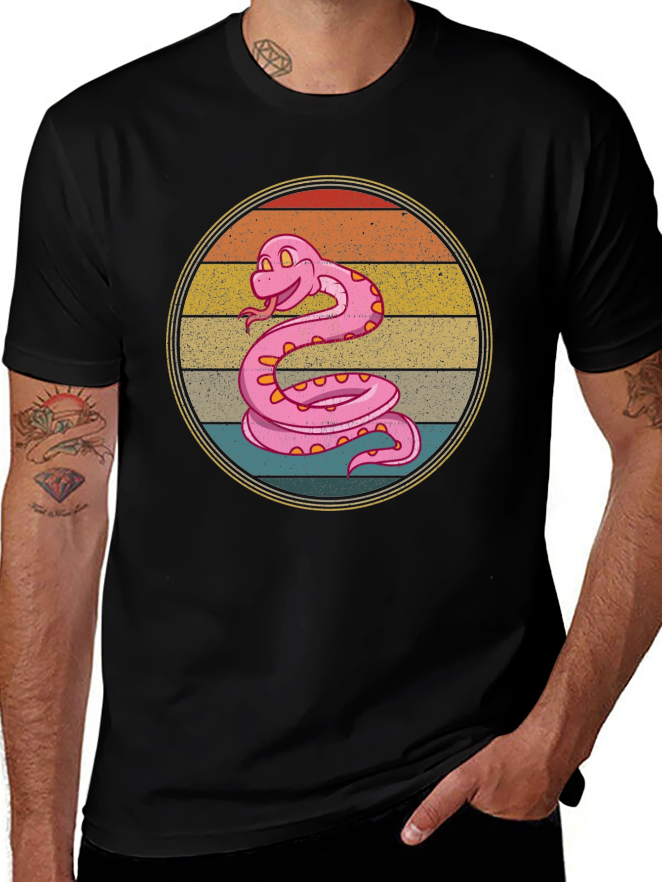 Variant 13 of Retro Snake Graphic T-Shirt