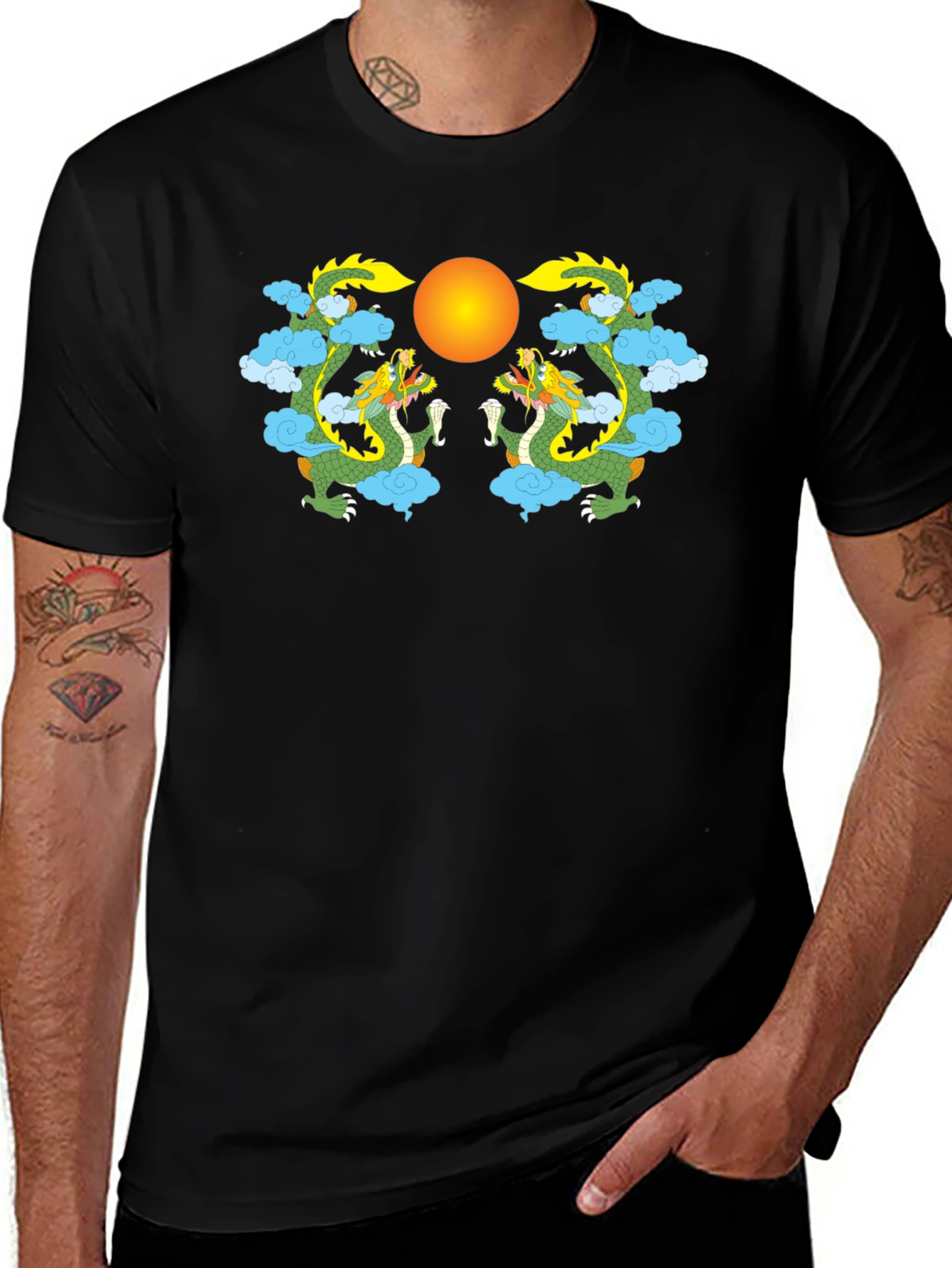 Variant 20 of Dragon Sun T-Shirt - Unique Graphic Tee
