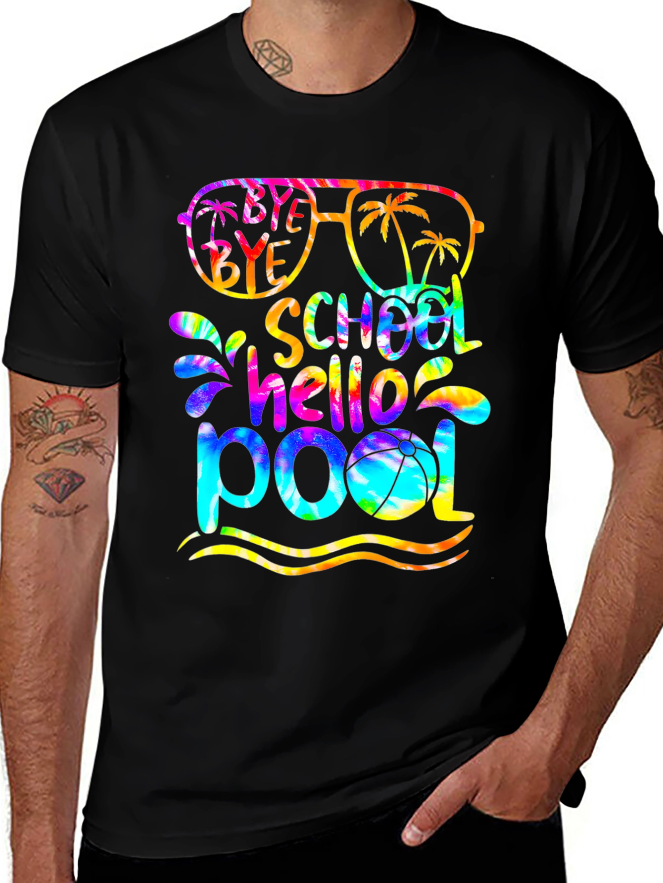 Variant 14 of Bye School Hello Pool T-Shirt - Summer Fun