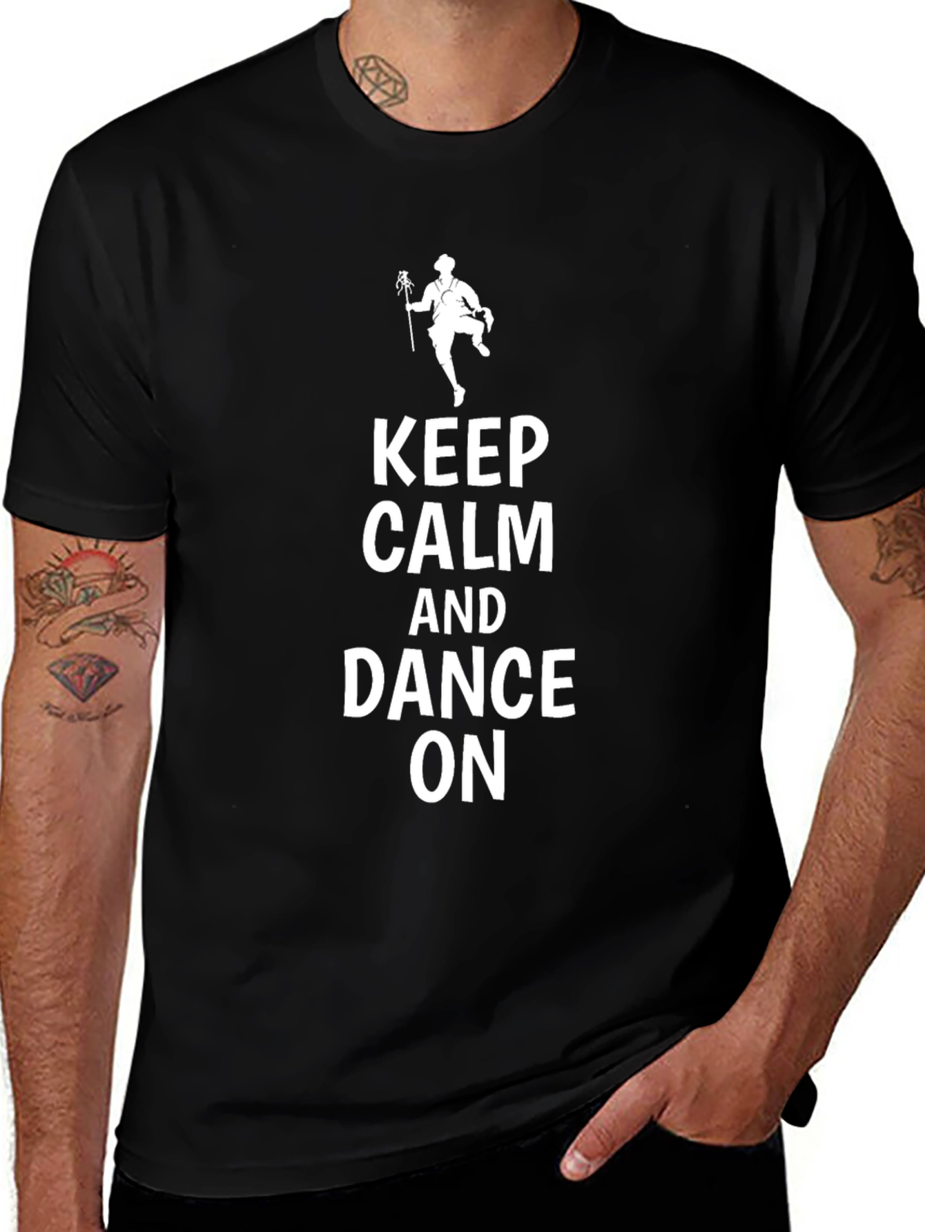 Variant 24 of Keep Calm and Dance On - Black T-Shirt