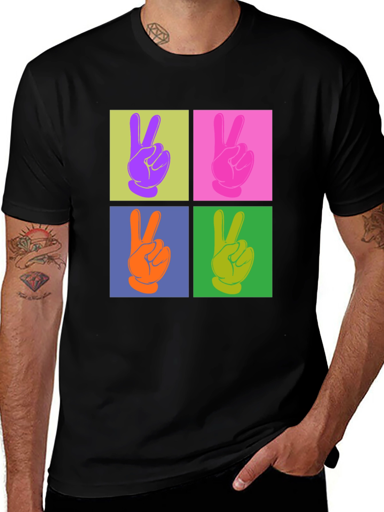 Variant 21 of Peace Sign Pop Art T-Shirt