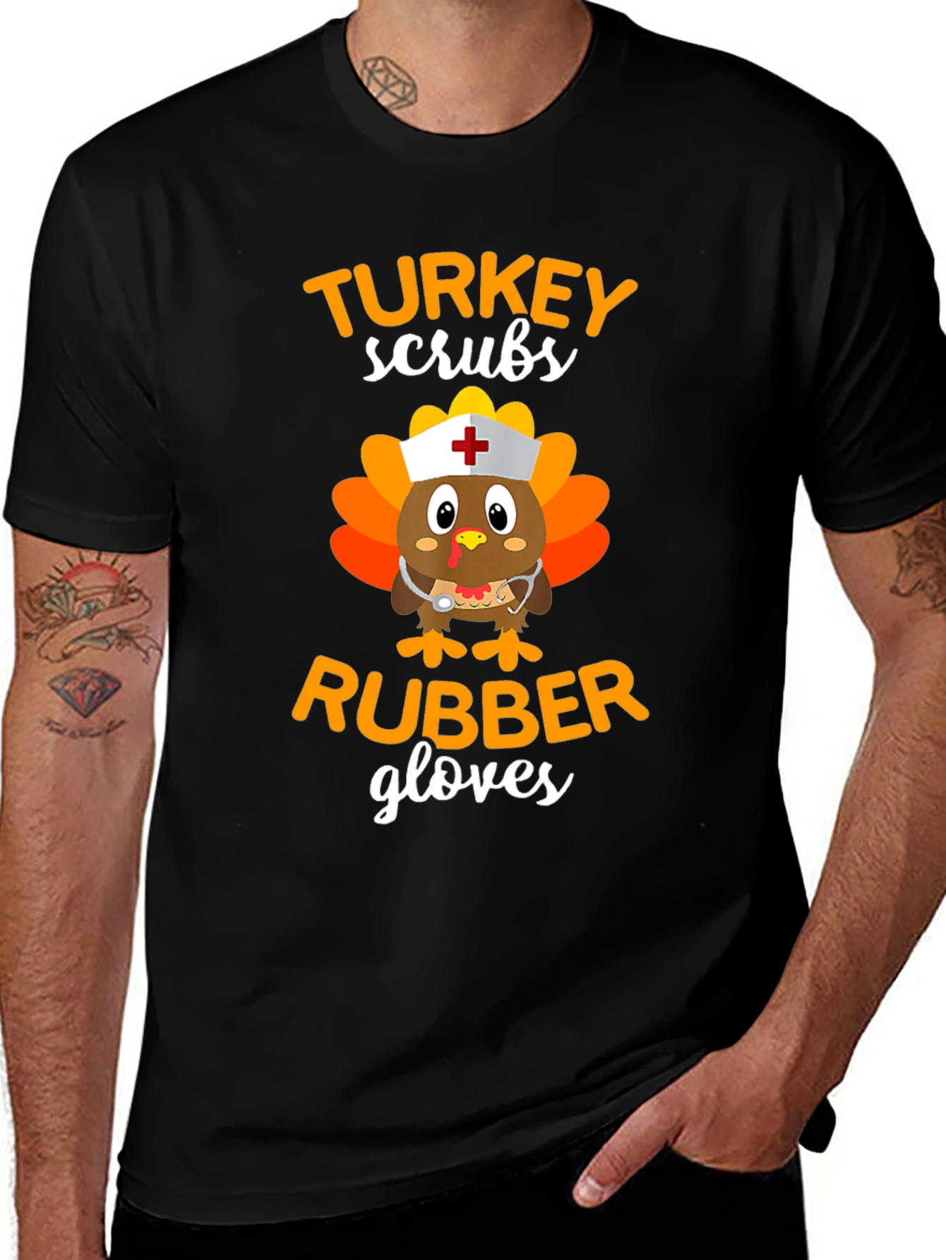 Variant 12 of Turkey Scrubs Rubber Gloves T-Shirt