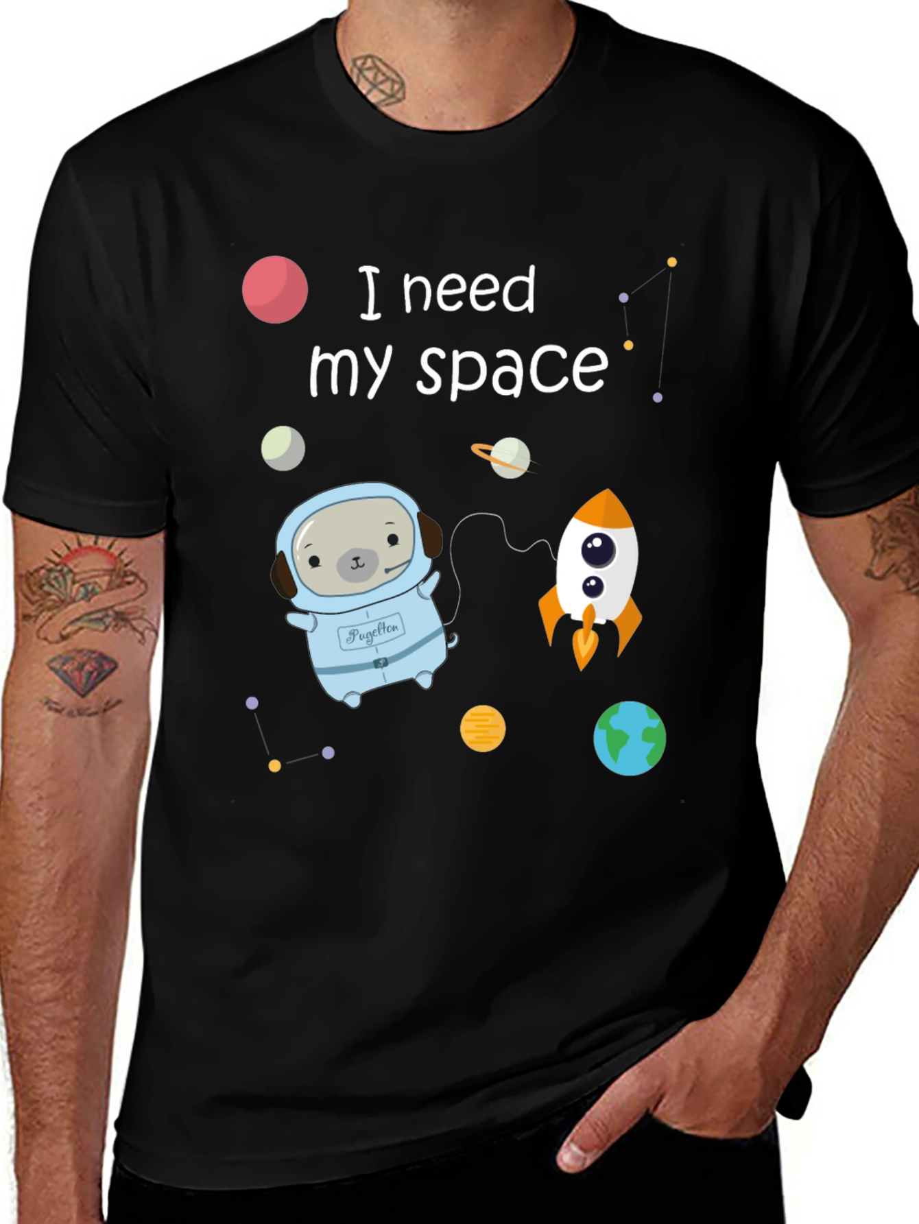 Variant 2 of Space Pug T-Shirt