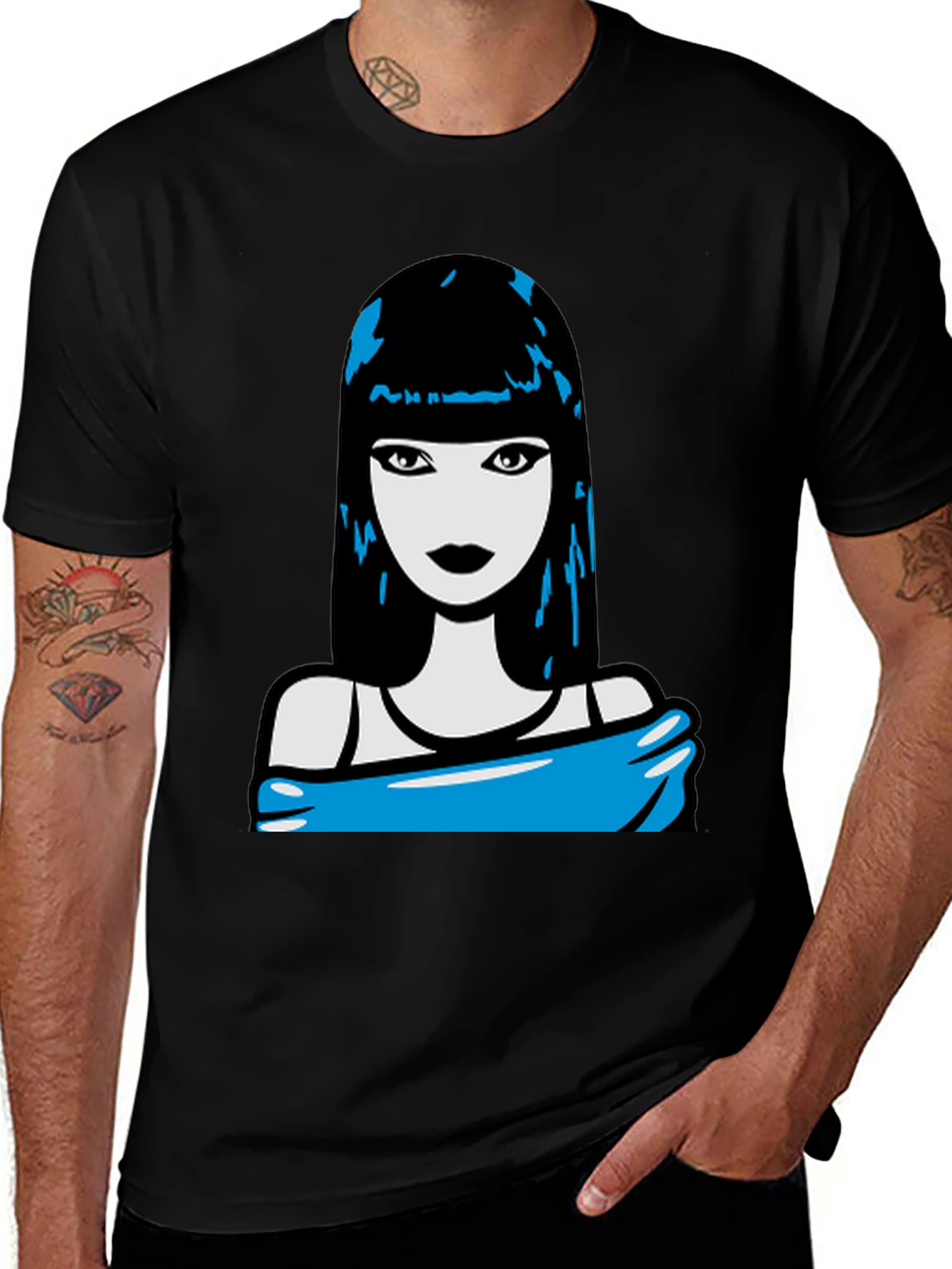 Variant 17 of Graphic Novel Style Woman T-Shirt