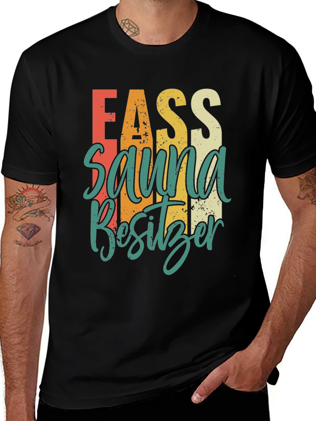 Black Fass Sauna Besitzer T-Shirt main image