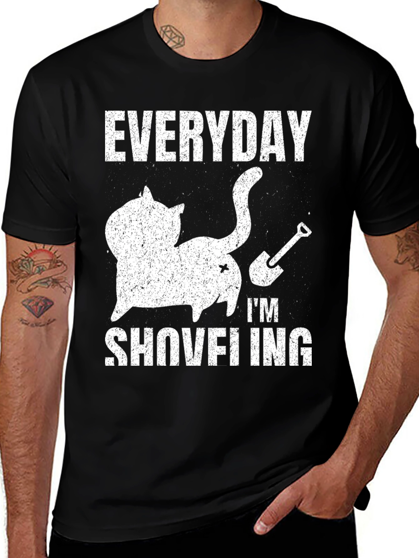 Variant 10 of Everyday I'm Shoveling Cat T-Shirt