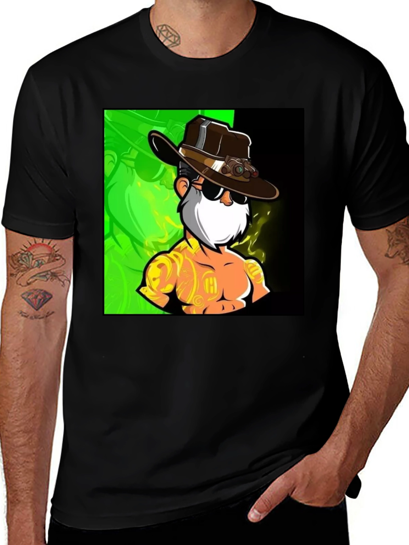 Black Cartoon Character Black T-Shirt main image