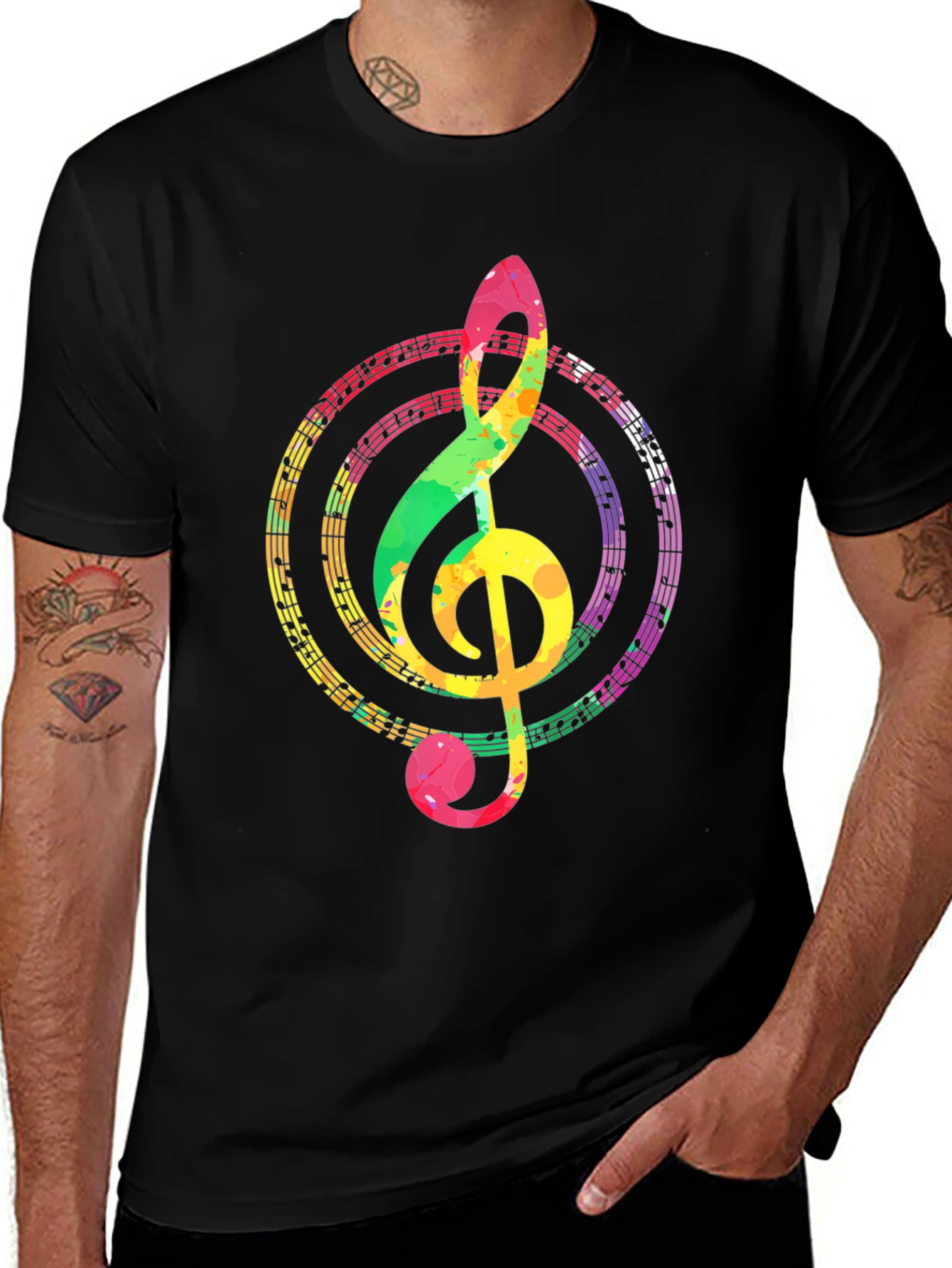 Colorful Music Note T-Shirt