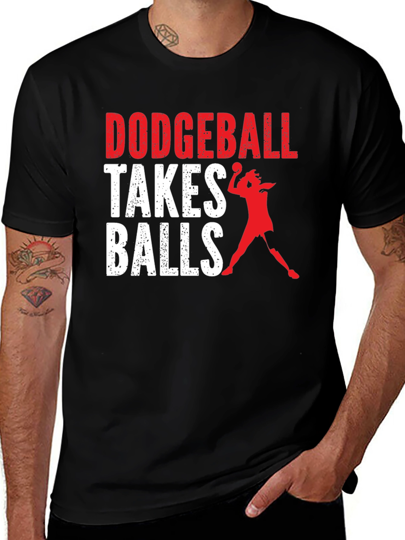 Variant 30 of Dodgeball Takes Balls Graphic Tee