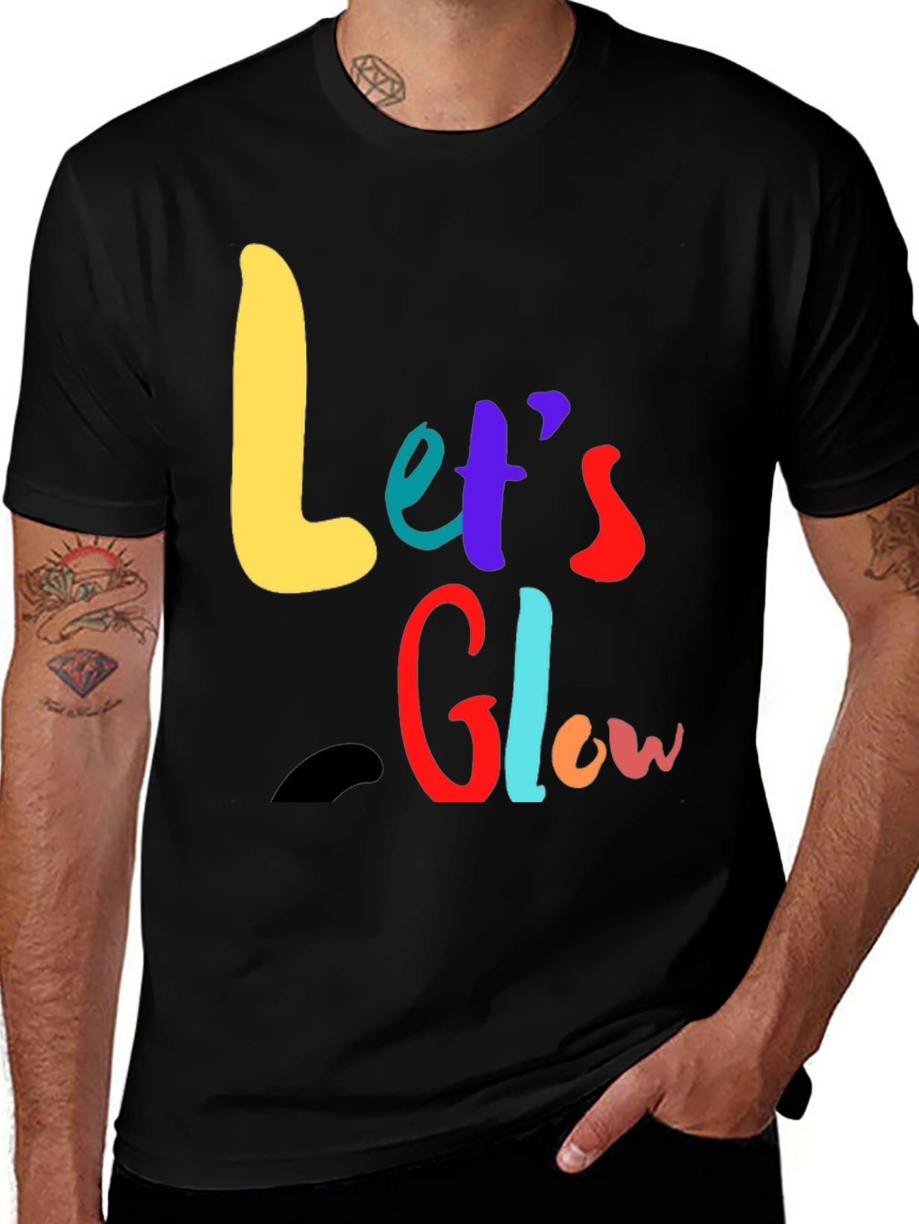 Variant 8 of Let's Glow Graphic Tee - Vibrant & Fun