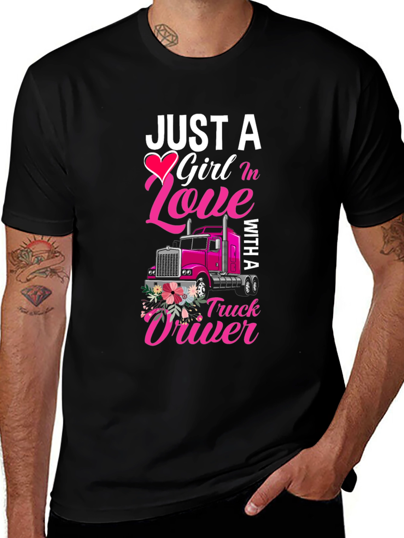 Variant 23 of Just A Girl In Love Truck Driver T-Shirt