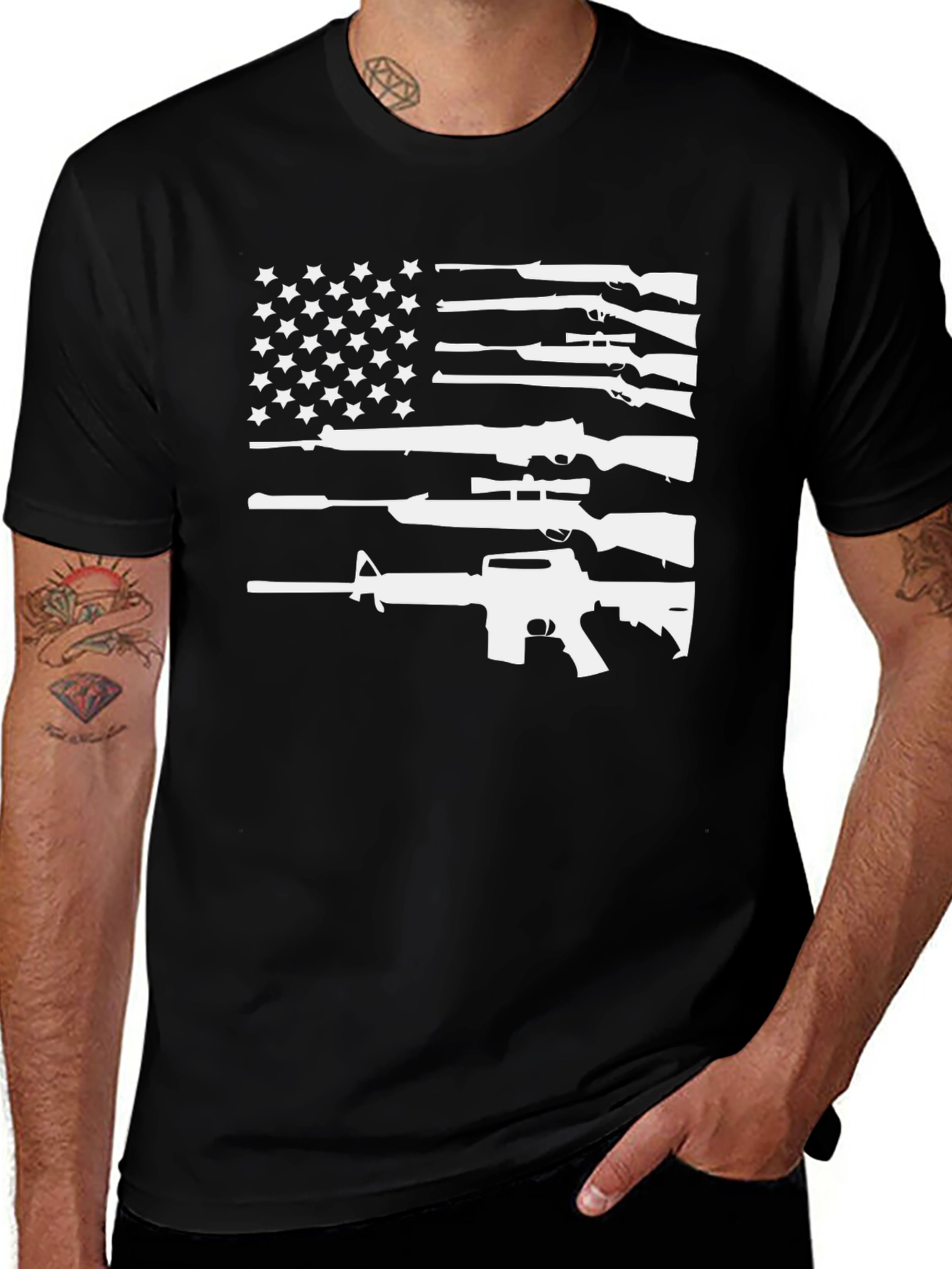 Gun Flag Graphic Tee