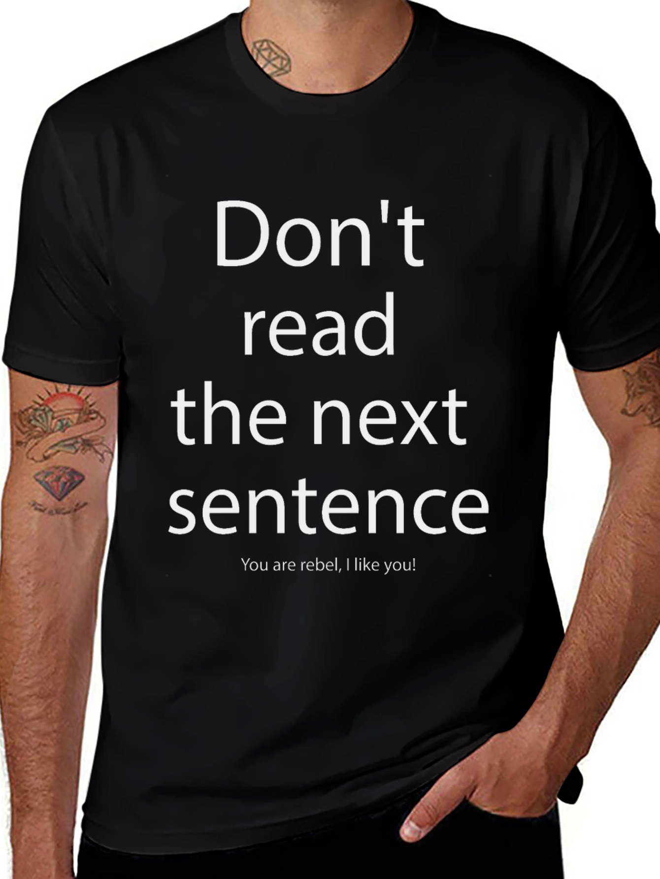 Variant 2 of Funny Graphic Tee: Don't Read This Shirt