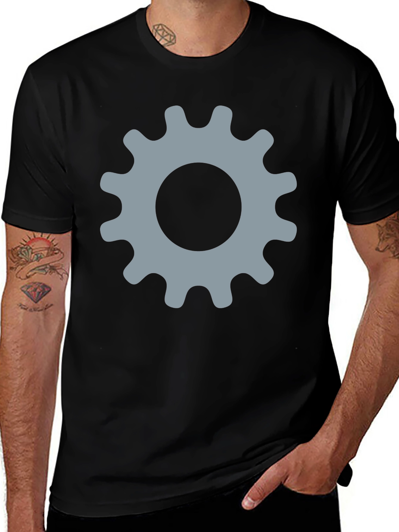 Variant 28 of Gear Graphic T-Shirt - Modern Mechanic Style