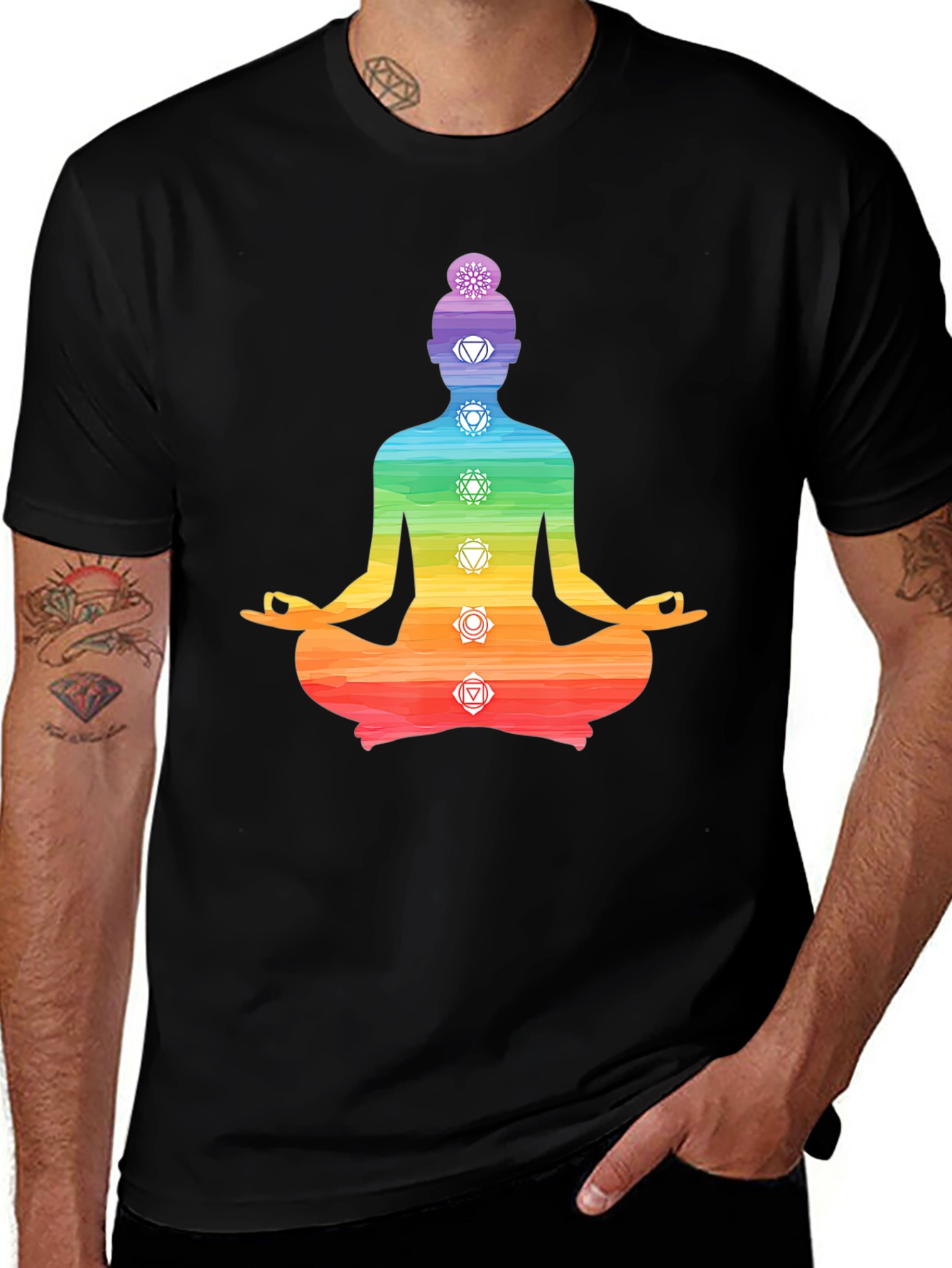Variant 30 of Chakra Meditation T-Shirt - Spiritual Zen Tee