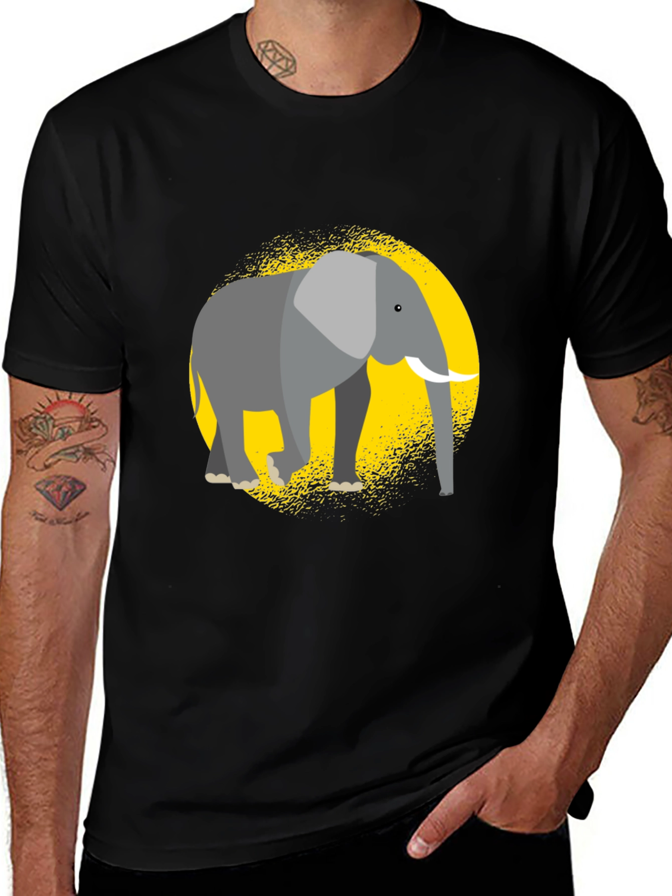 Variant 7 of Elephant Graphic T-Shirt - Stylish and Unique Design