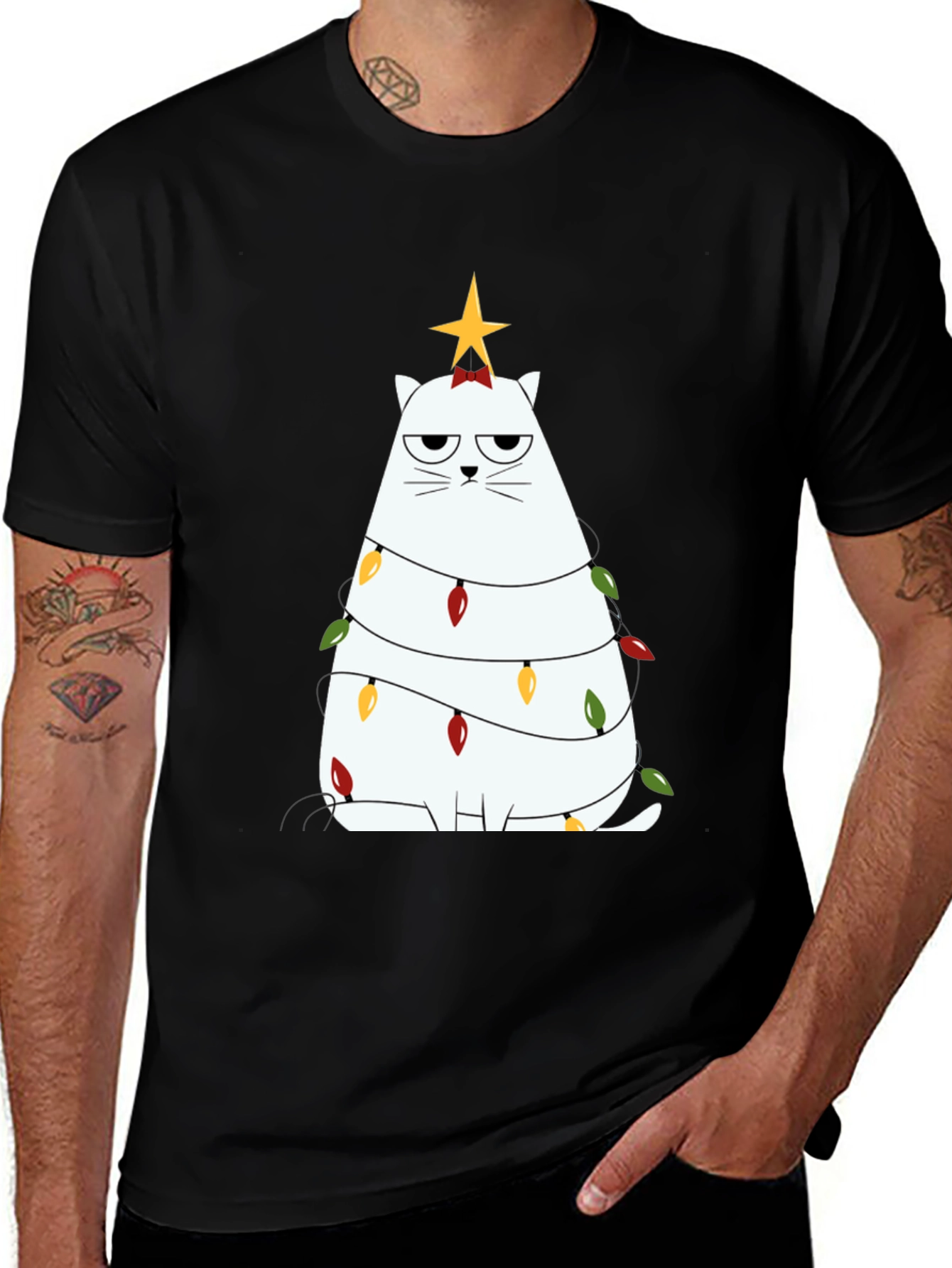 Variant 30 of Grumpy Cat Christmas Tree T-Shirt - Holiday Humor