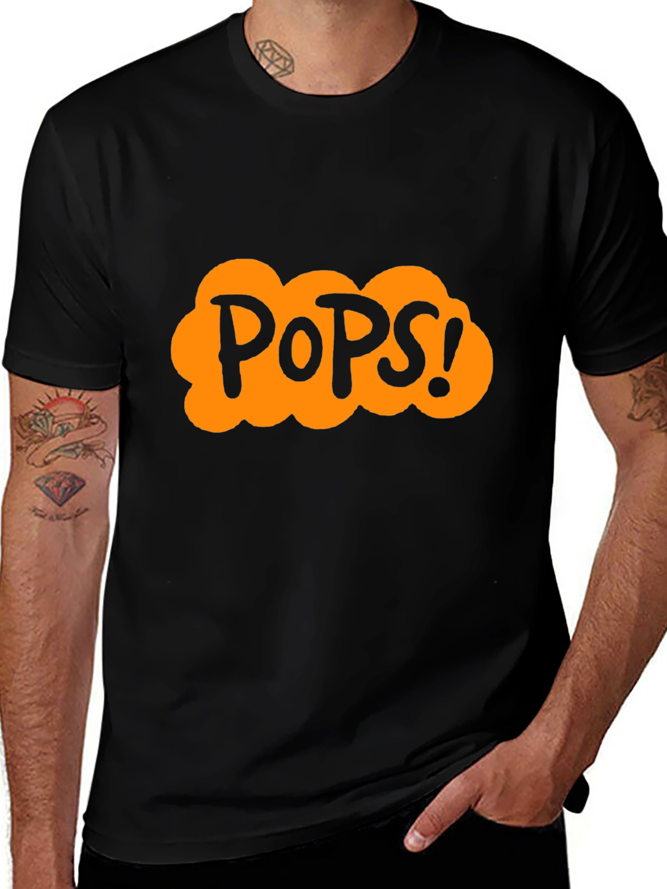 Pops! Graphic T-Shirt - Fun Black Tee