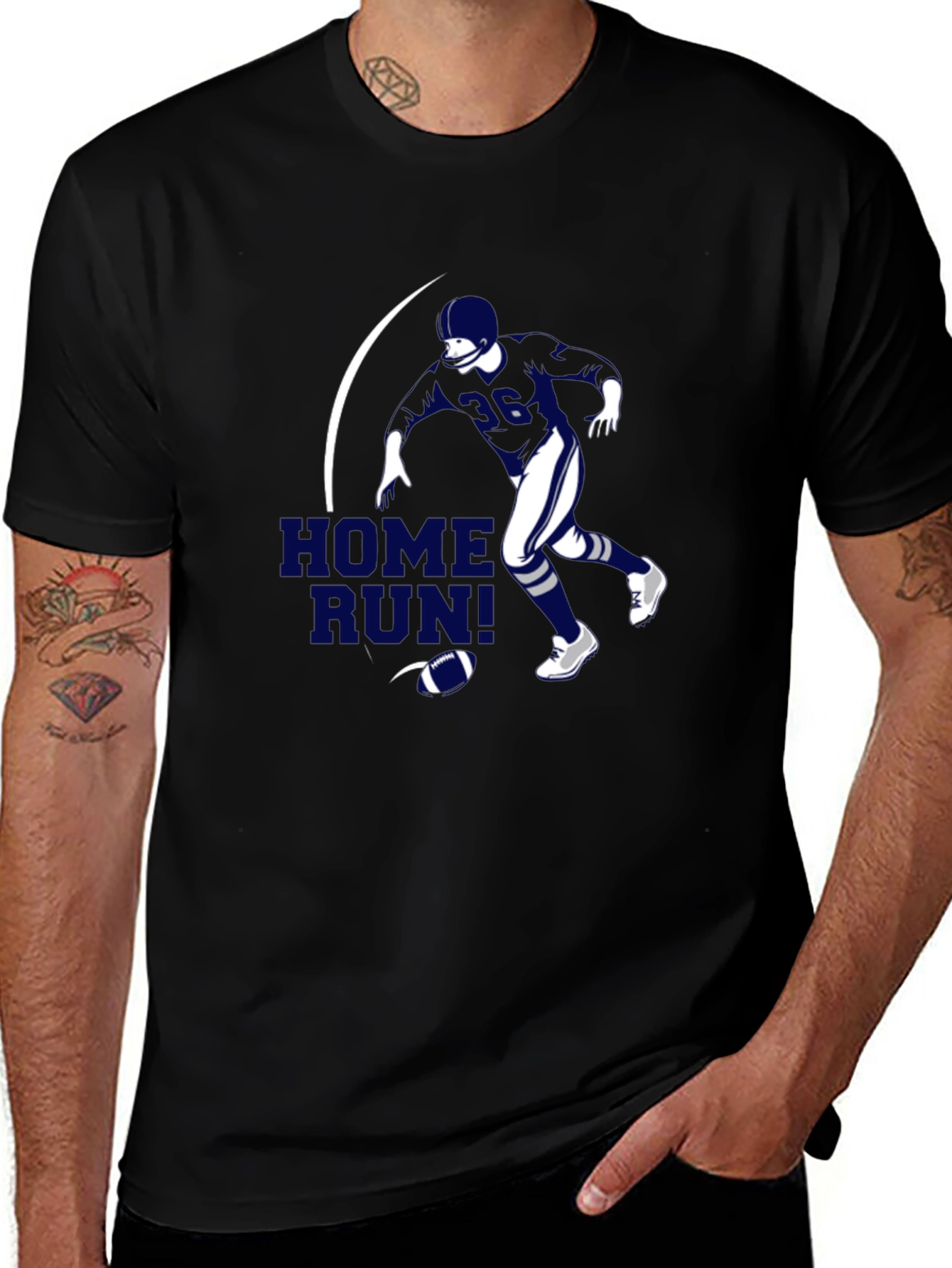 Variant 27 of Retro Football T-Shirt - "Home Run!" Graphic Tee