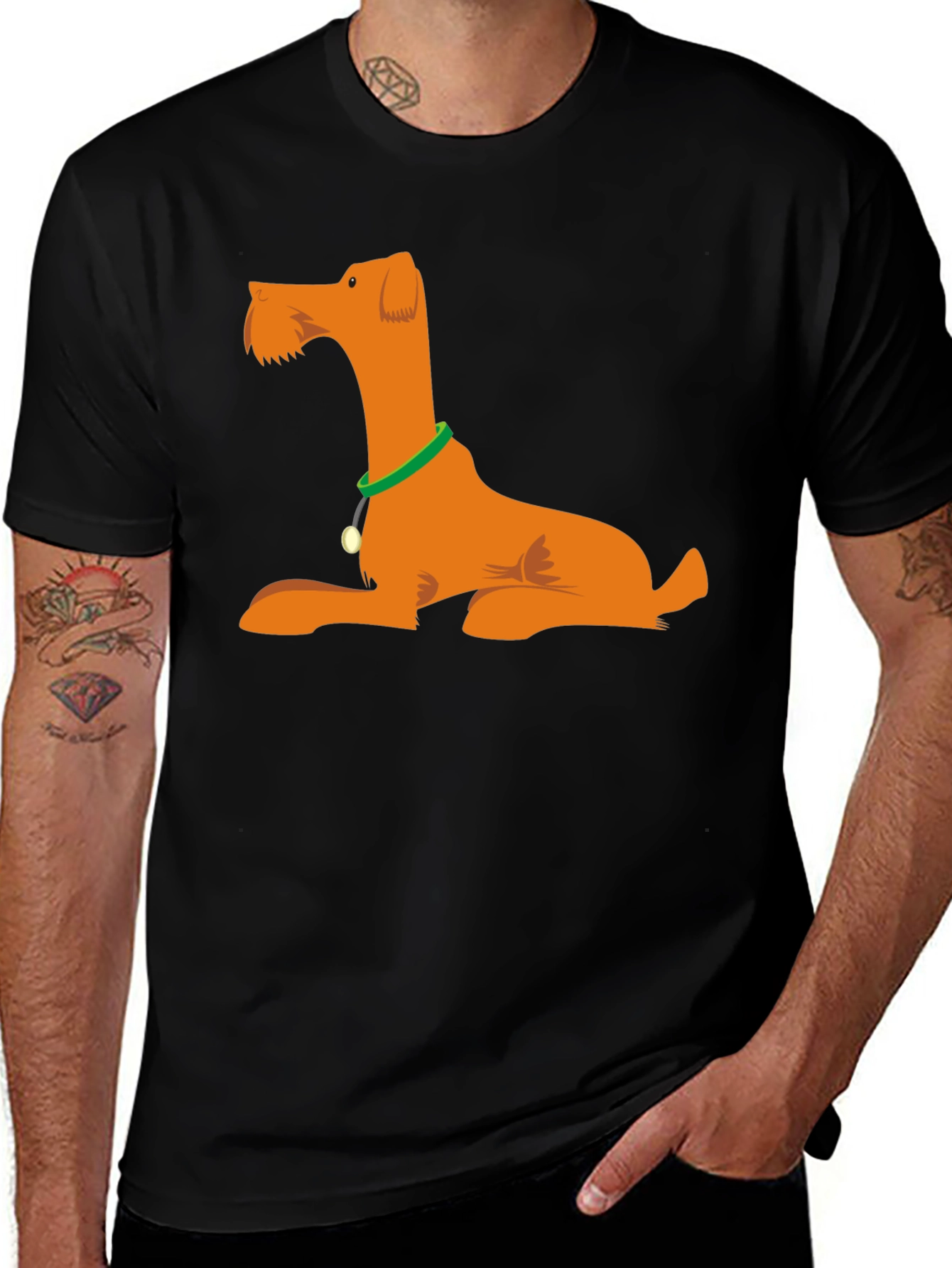 Variant 14 of Dog Graphic Tee - Casual Crew Neck Shirt