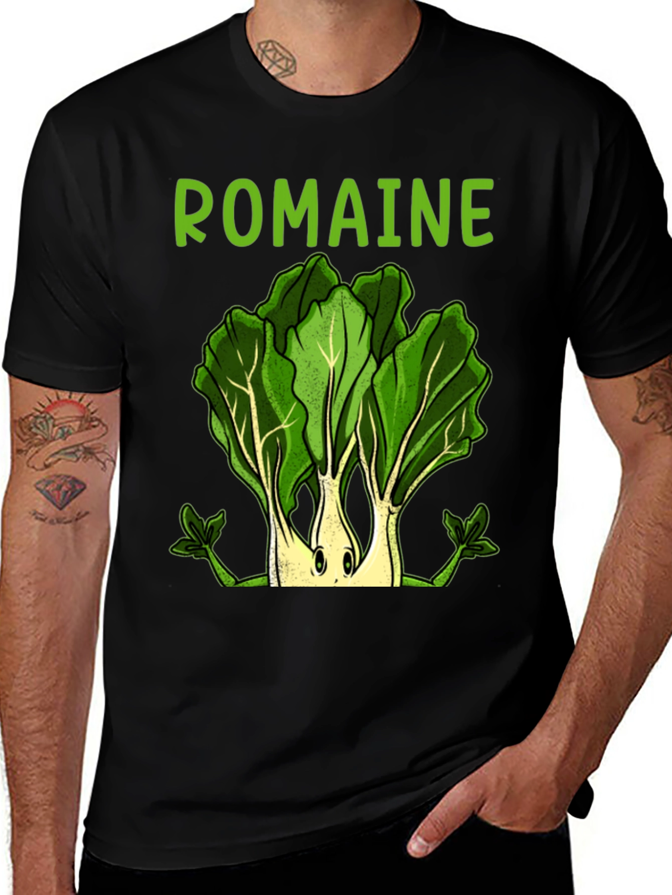 Variant 29 of Romaine Lettuce Graphic Tee - Funny Vegan T-Shirt