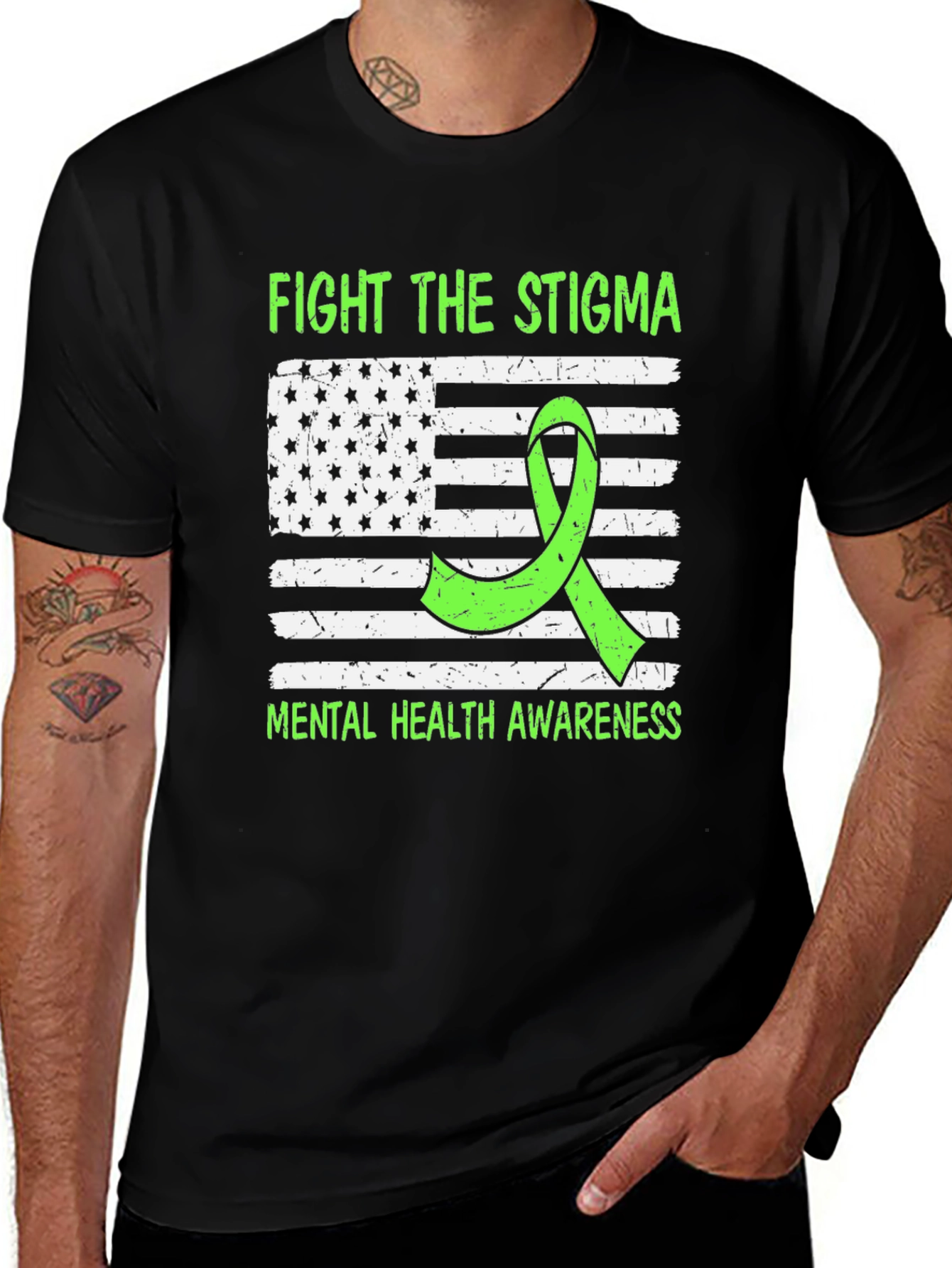 Variant 13 of Fight the Stigma Mental Health Awareness T-Shirt