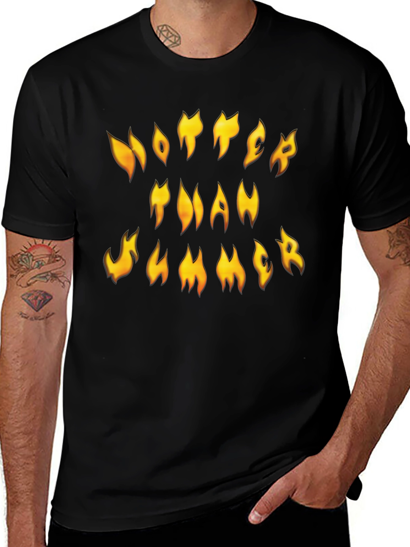 Variant 22 of Hotter Than Summer Black Graphic Tee
