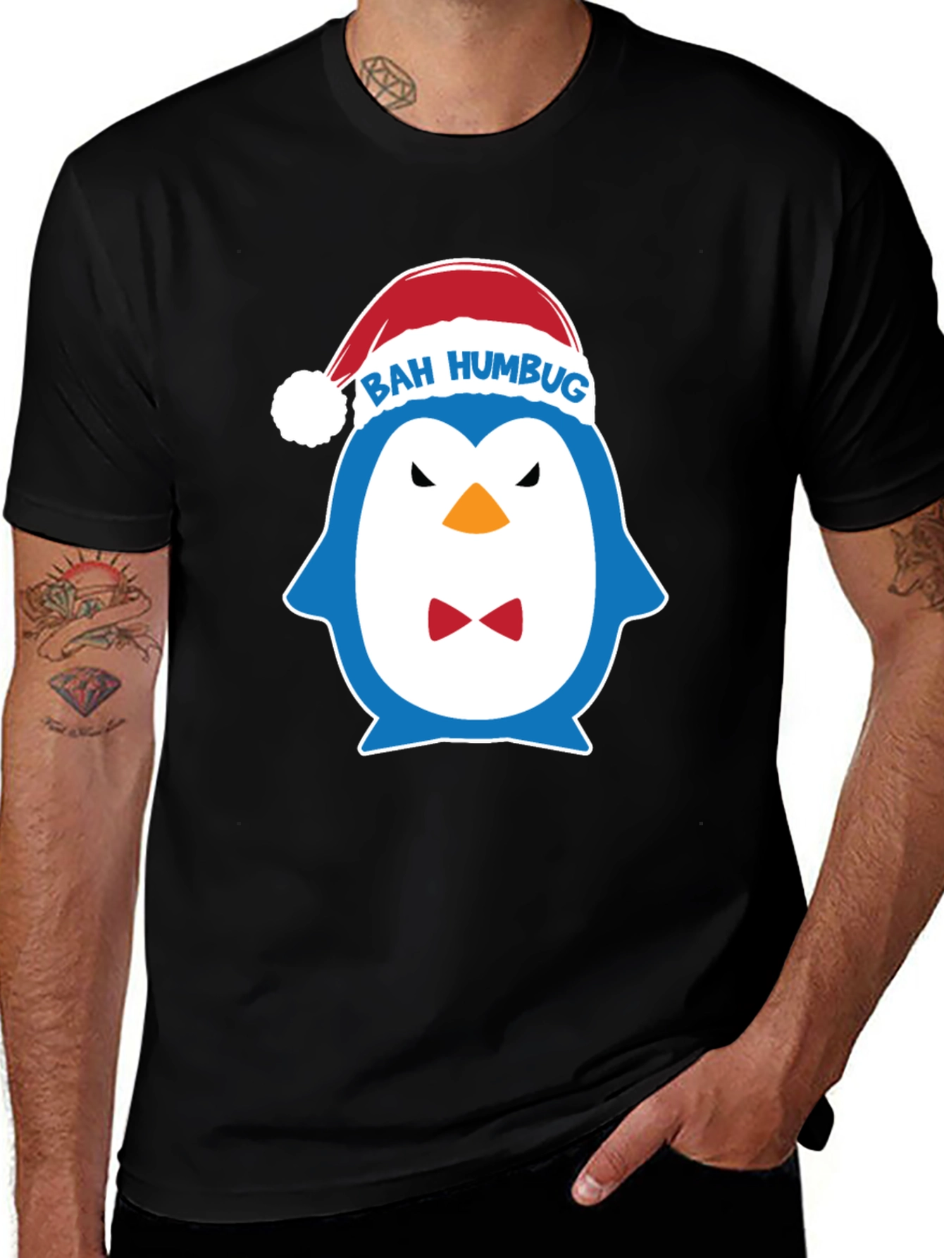 Bah Humbug Penguin Christmas T-Shirt
