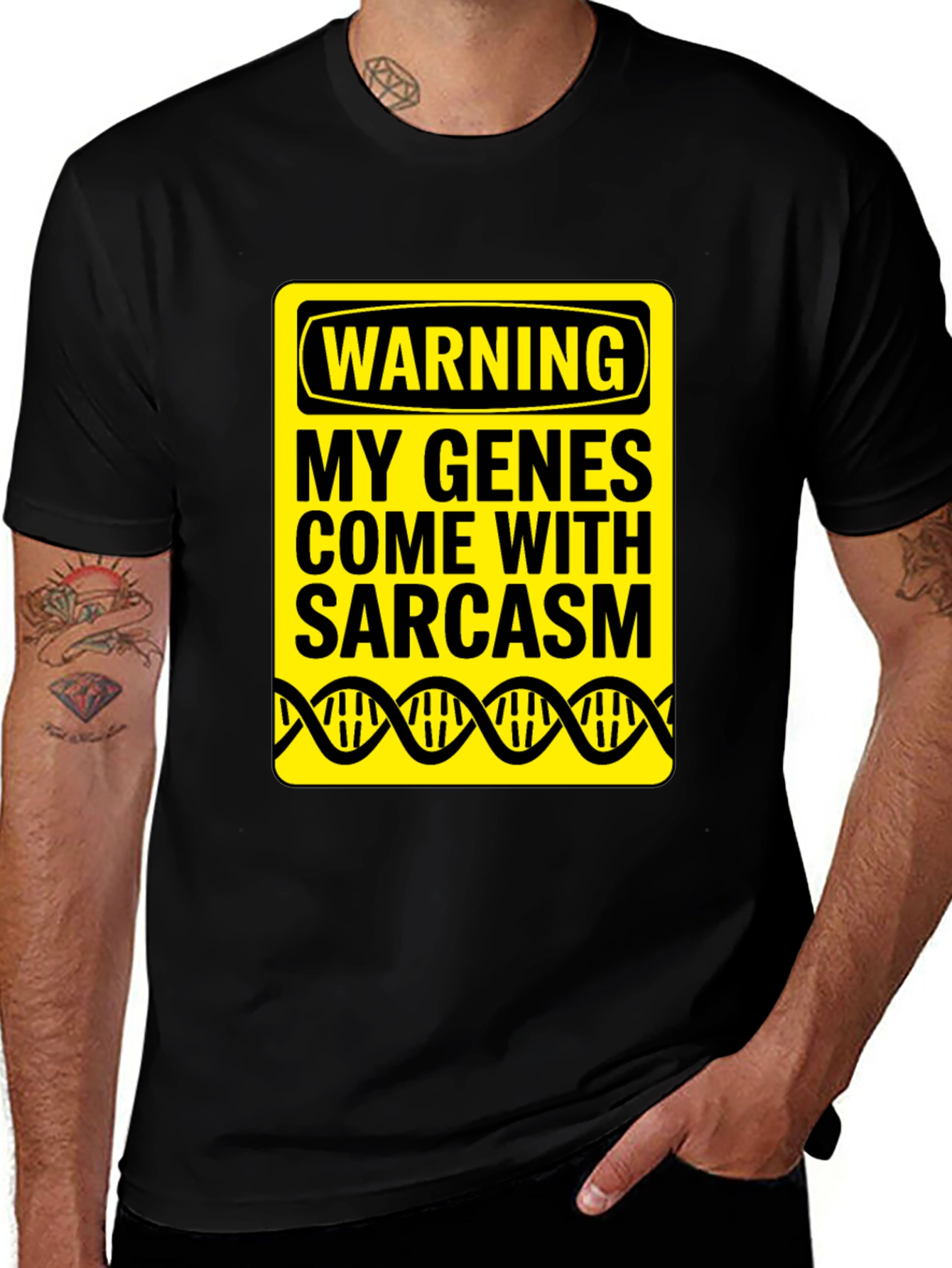 Variant 15 of Sarcasm Genes Novelty Graphic Tee