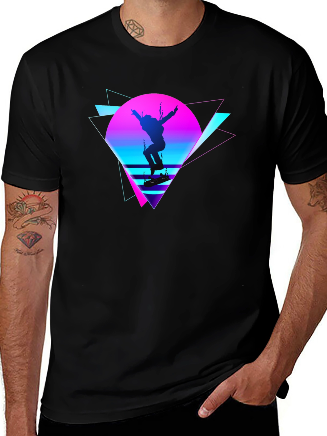 Variant 16 of Retro Skater T-Shirt - Black