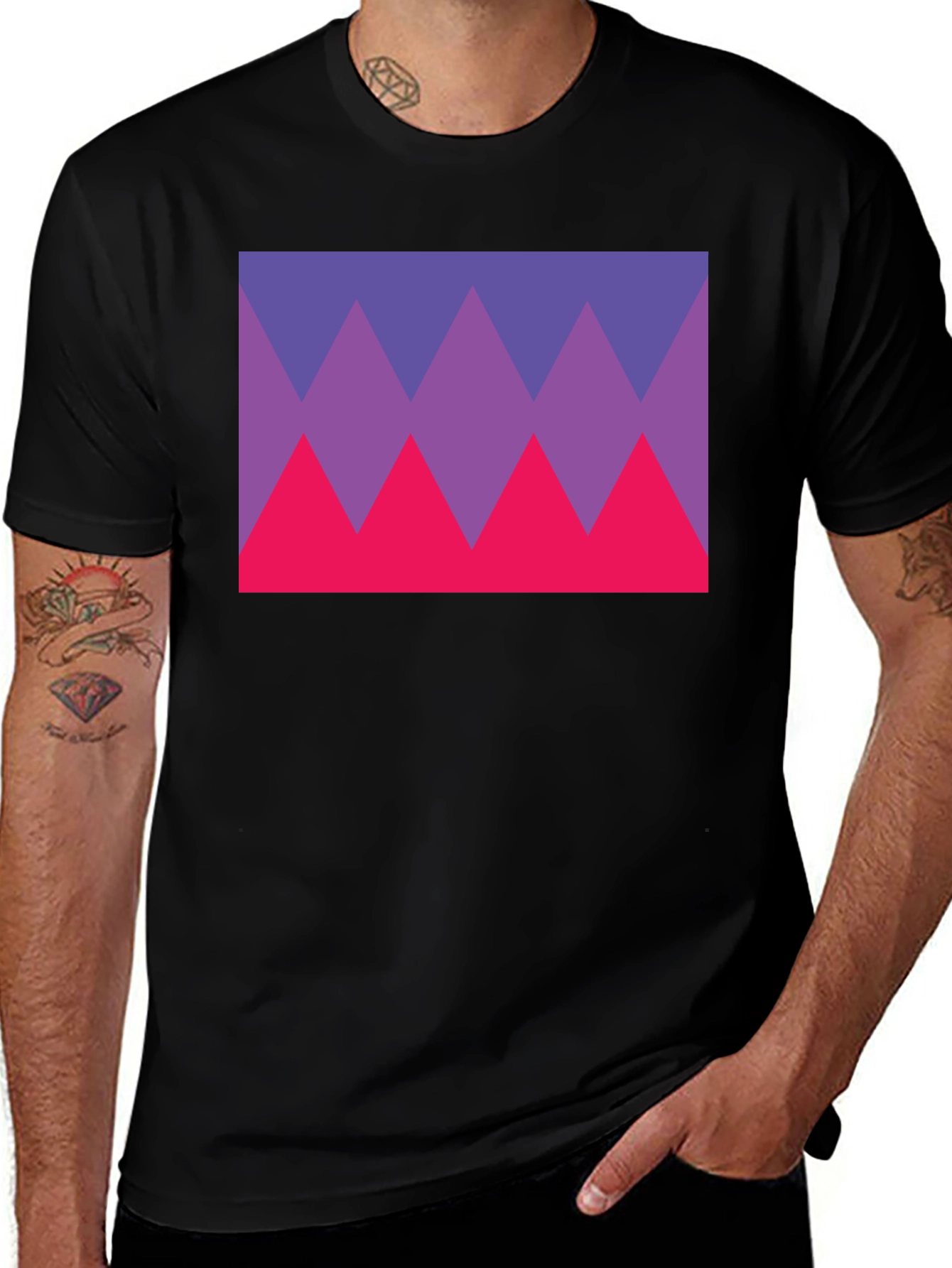 Variant 4 of Geometric Triangle Tee - Bold Graphic Print T-Shirt